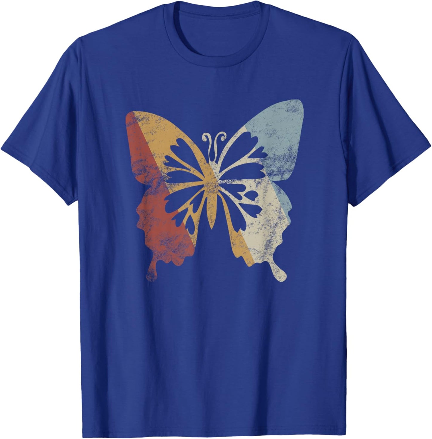Butterfly Retro Style Vintage T-Shirt - T-Shirt | Royal