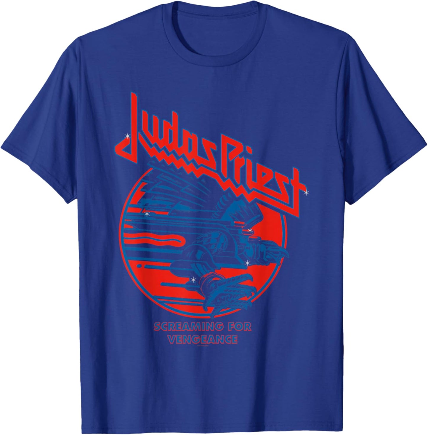 Judas Priest - Screaming for Vengeance Blue Eagle Small T-Shirt - T-Shirt | Royal