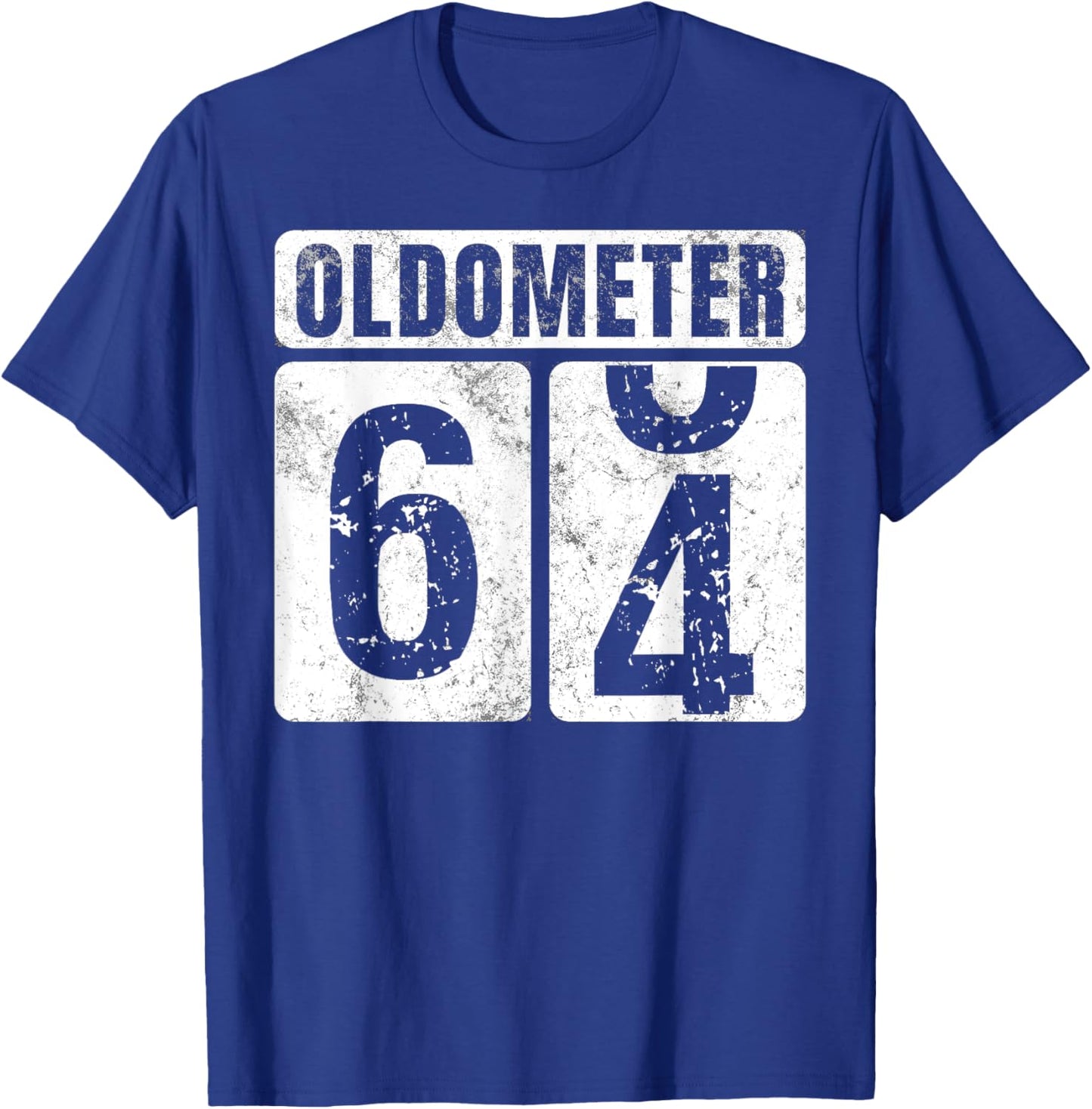 Oldometer 64 Shirt Vintage Funny 64th Birthday Gift T-Shirt - T-Shirt | Royal
