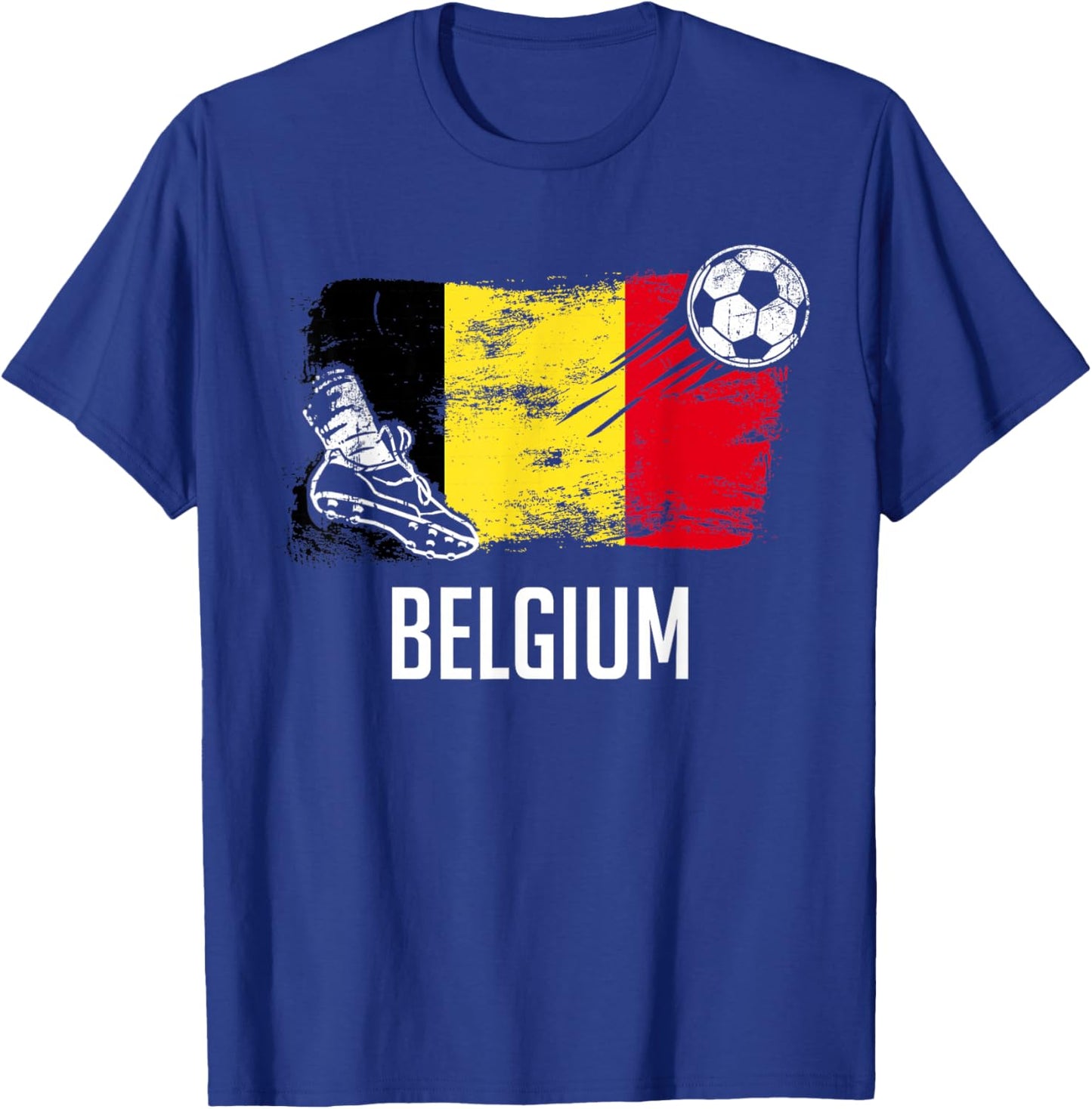 Belgium Flag Jersey Belgian Soccer Team Belgian T-Shirt - T-Shirt | Royal