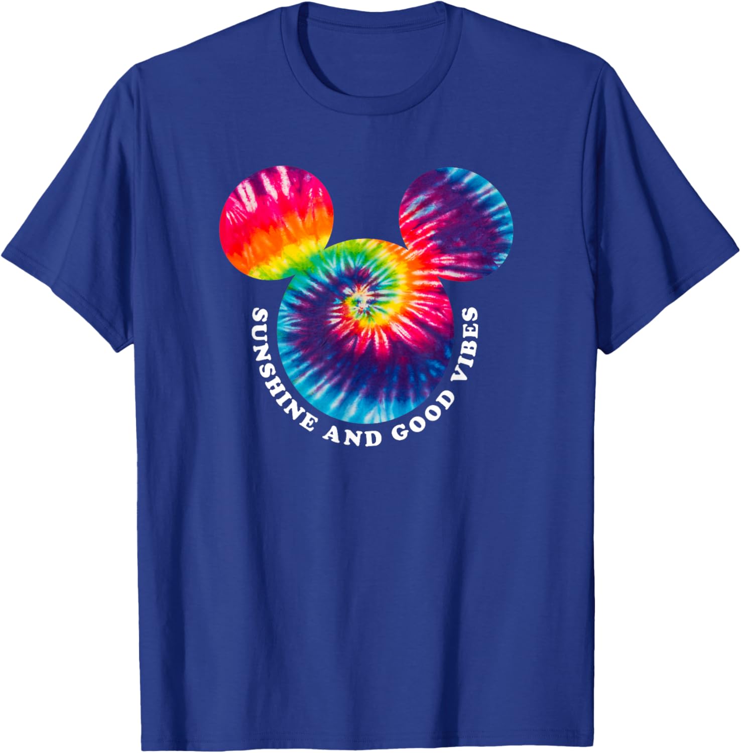 Disney Mickey And Friends Tie Dye Mickey Mouse Silhouette T-Shirt - T-Shirt | Royal
