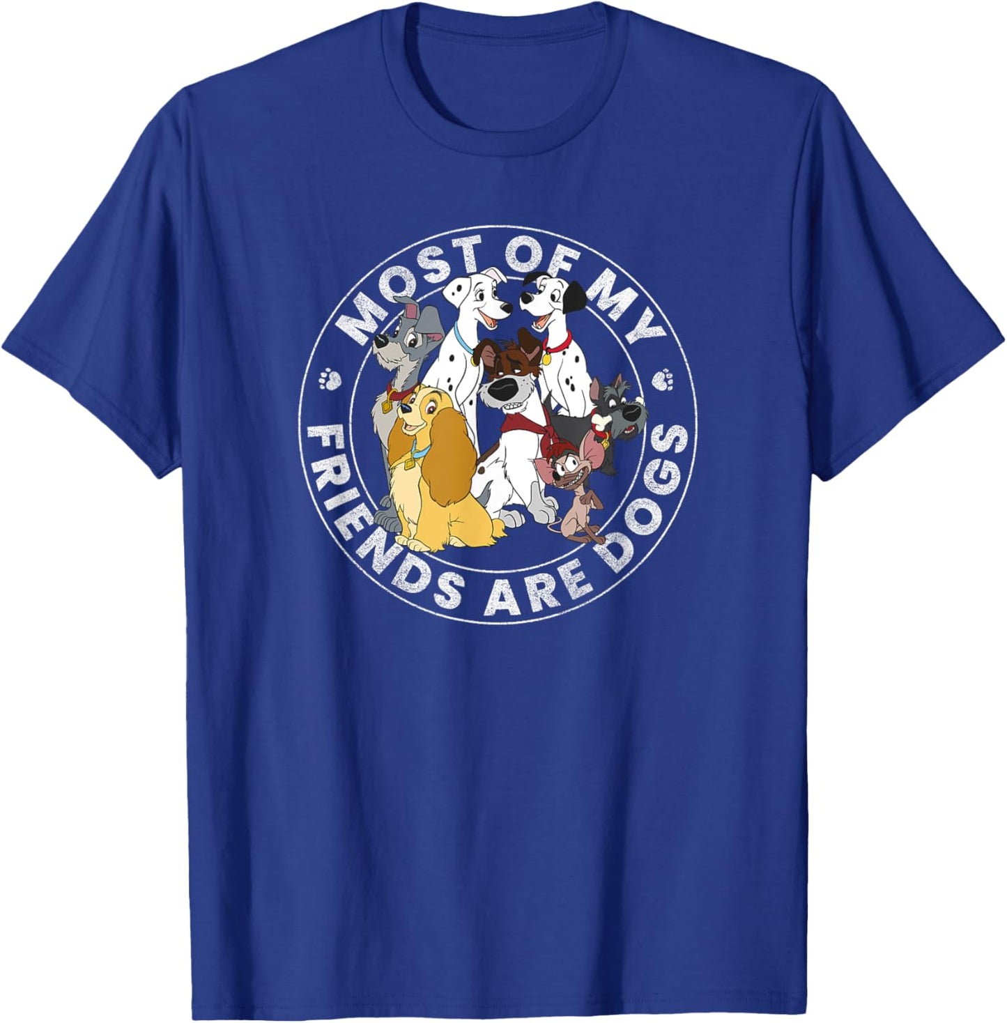 Disney Classic Group Most Of My Friends Are Dogs T-Shirt - T-Shirt | Royal