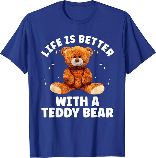 Cute Teddy Bear Design Women Kids Teddy Bear Lover T-Shirt - T-Shirt | Royal
