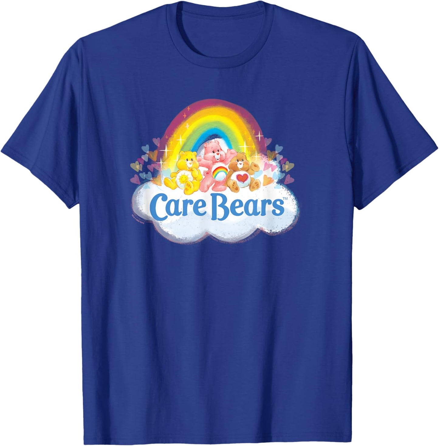Care Bears Vintage Rainbow Cheer Bear Sweet Group Logo T-Shirt - T-Shirt | Royal