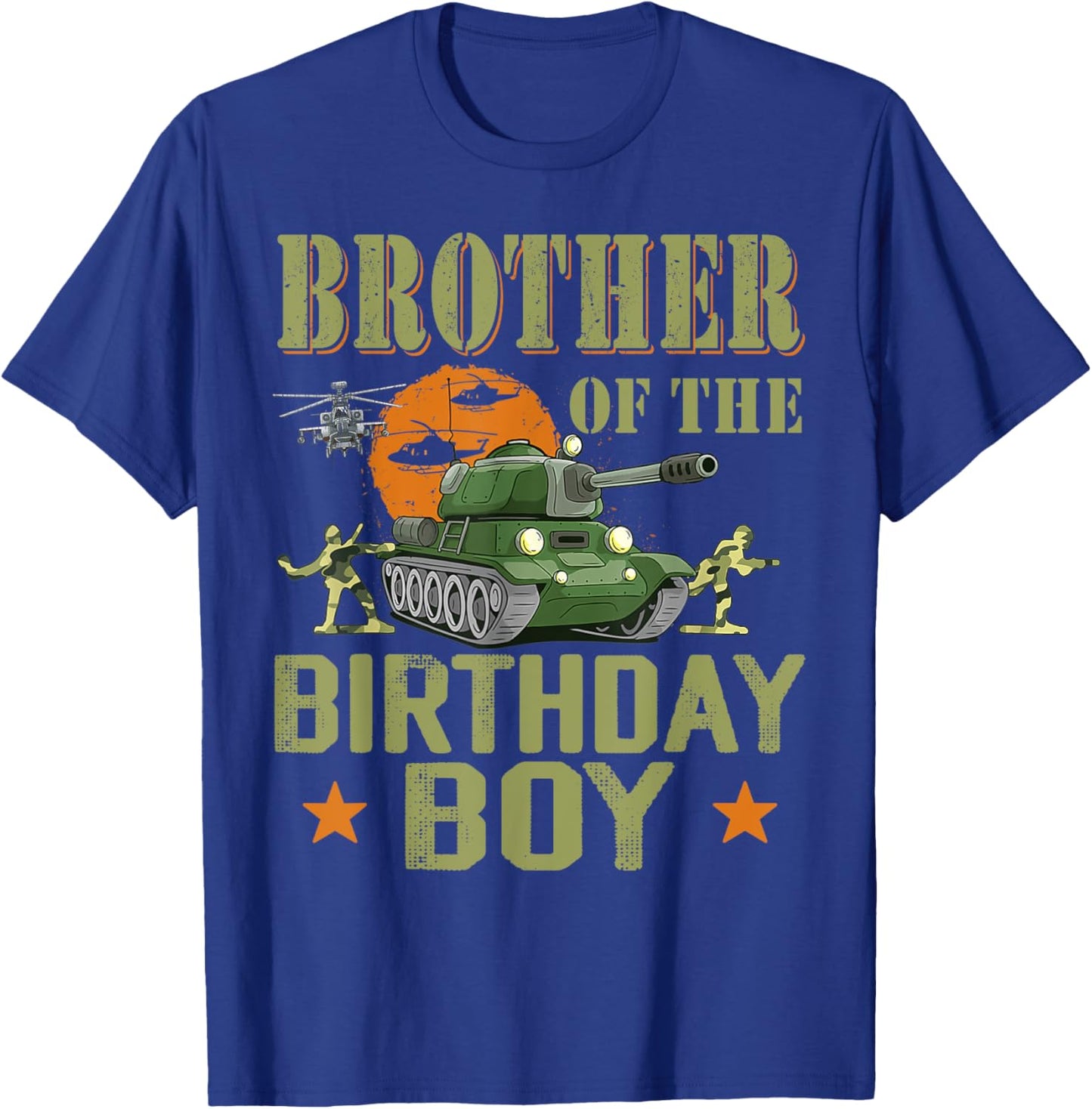 Brother Of The Birthday Boy Army Party Birthday Family T-Shirt - T-Shirt | Royal