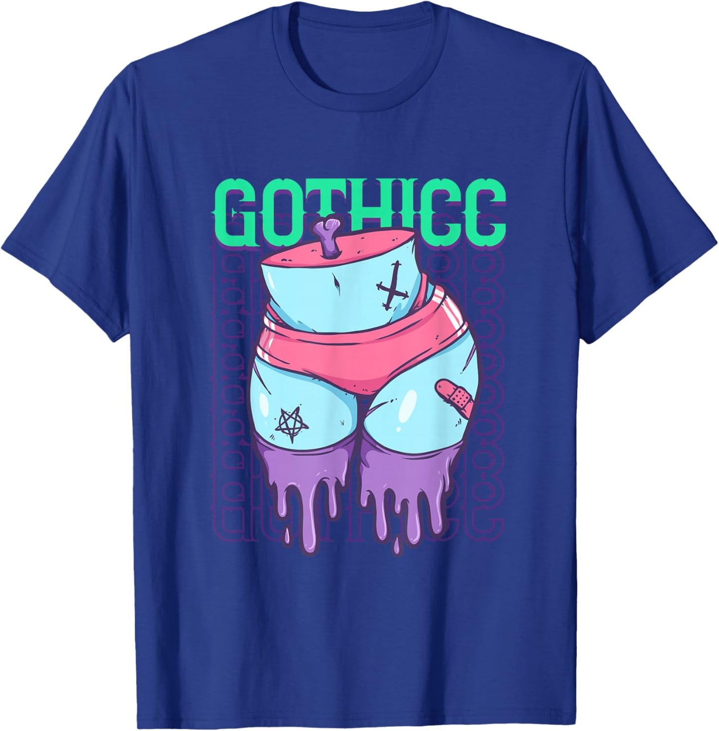Gothic Emo Gothicc Pastel Goth Thick Thighs Booty T-Shirt - T-Shirt | Royal