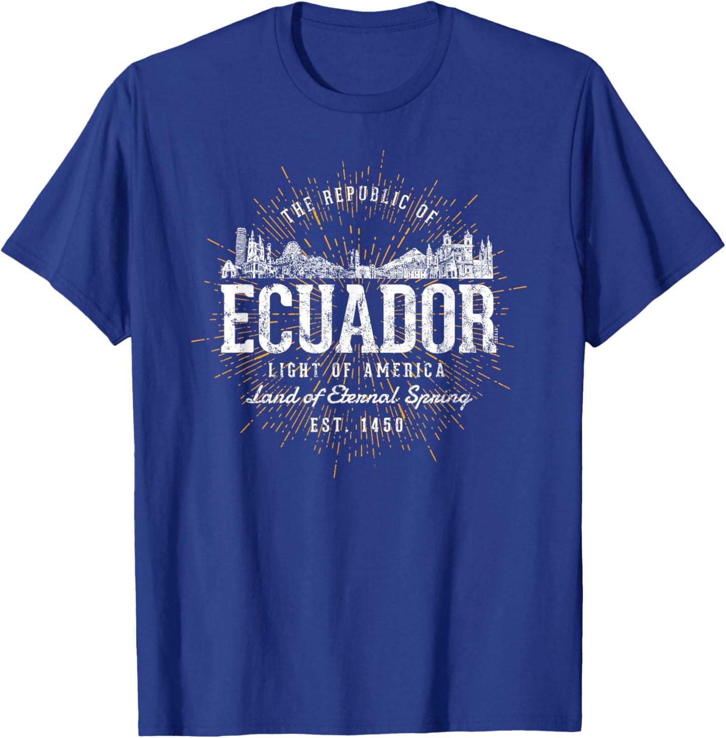 Vintage Style Retro Ecuador T-Shirt - T-Shirt | Royal