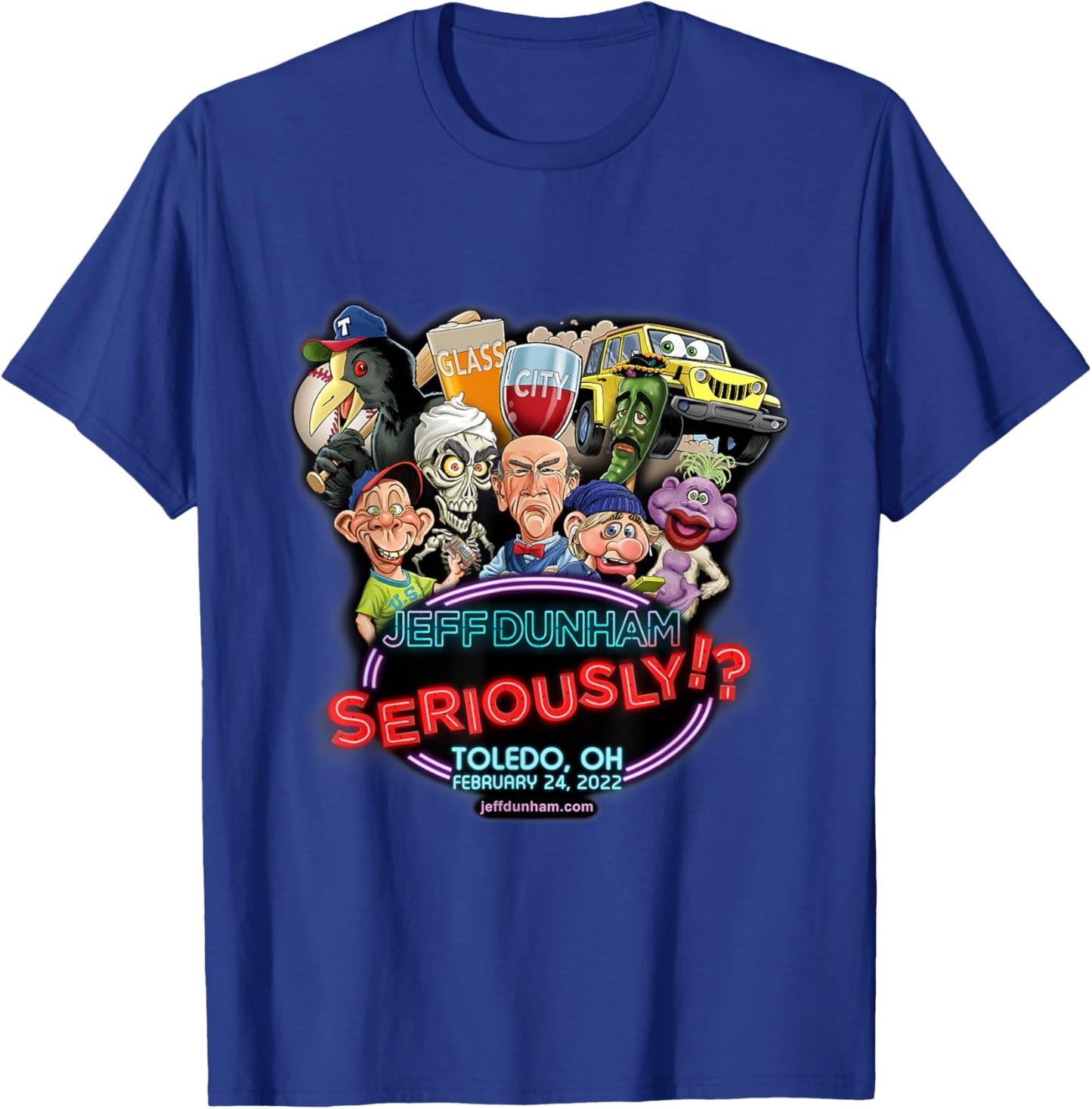 Jeff Dunham Toledo, OH T-Shirt - T-Shirt | Royal