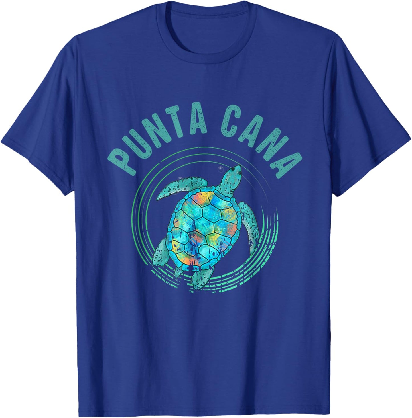 Punta Cana 2022 Beach Design/Sea Turtle Illustration Gift T-Shirt - T-Shirt | Royal