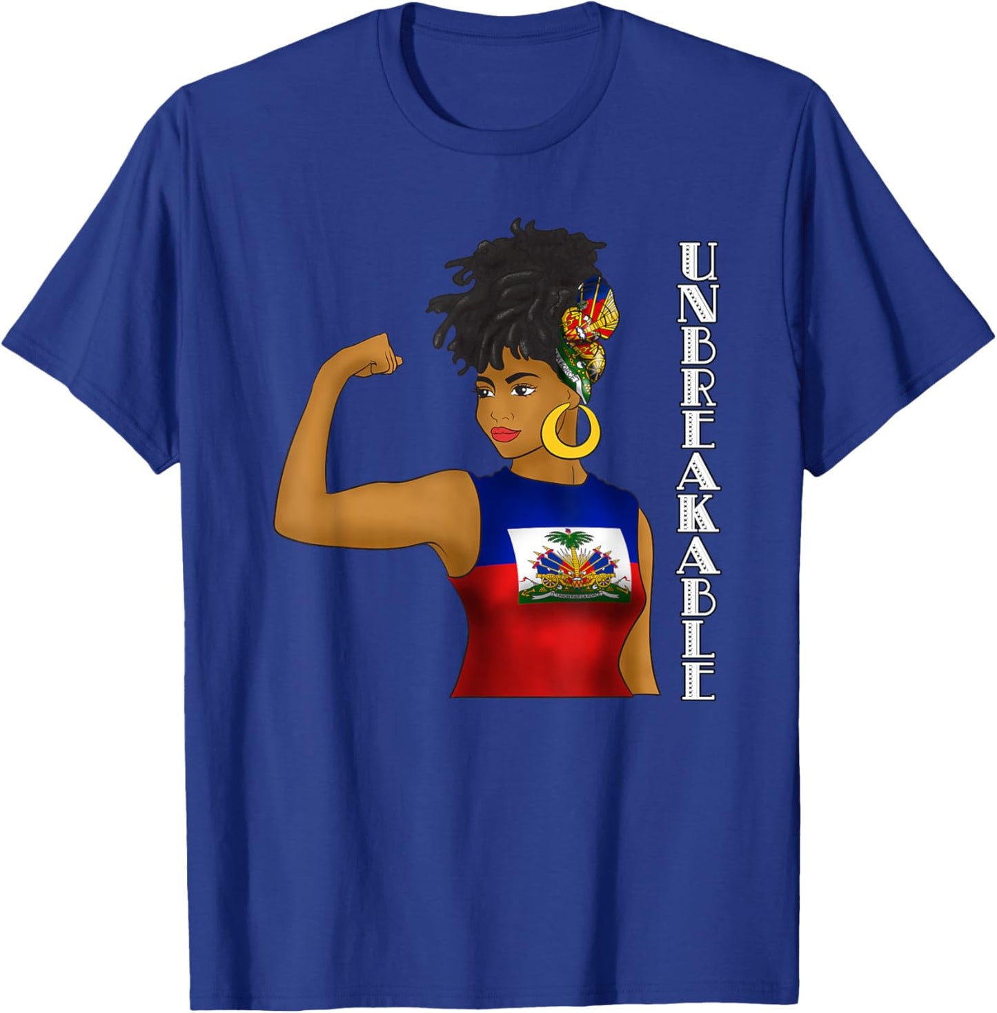 Haiti Haitian Flag Day Proud Ayiti Woman Unbreakable T-Shirt - T-Shirt | Royal