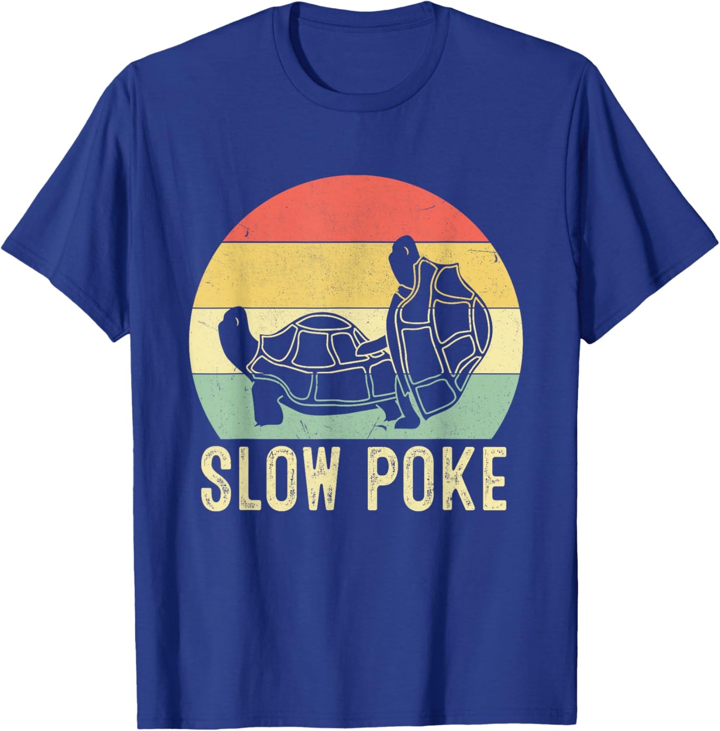 Retro Vintage Turtle Funny Slow Poke Turtle Lovers T-Shirt - T-Shirt | Royal