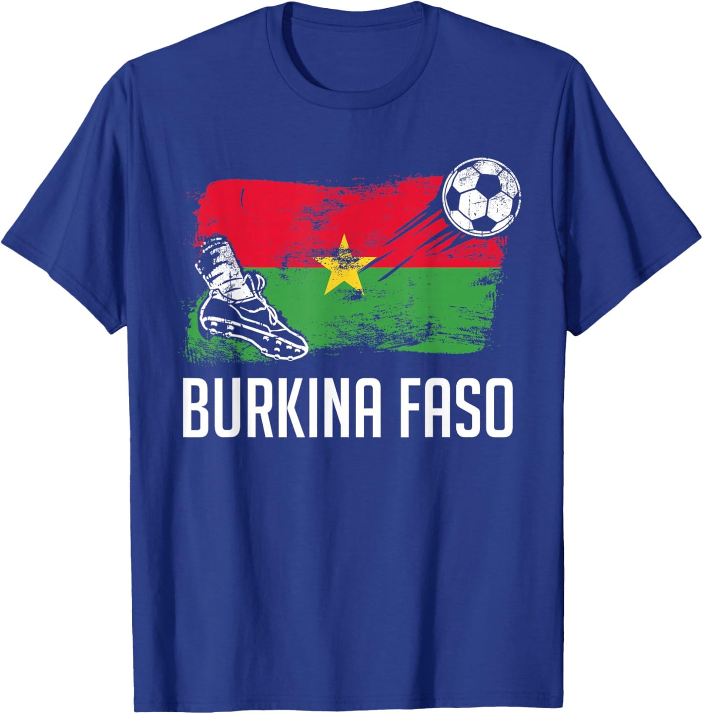 Burkina Faso Flag Jersey Burkinese Soccer Team Burkinese T-Shirt - T-Shirt | Royal
