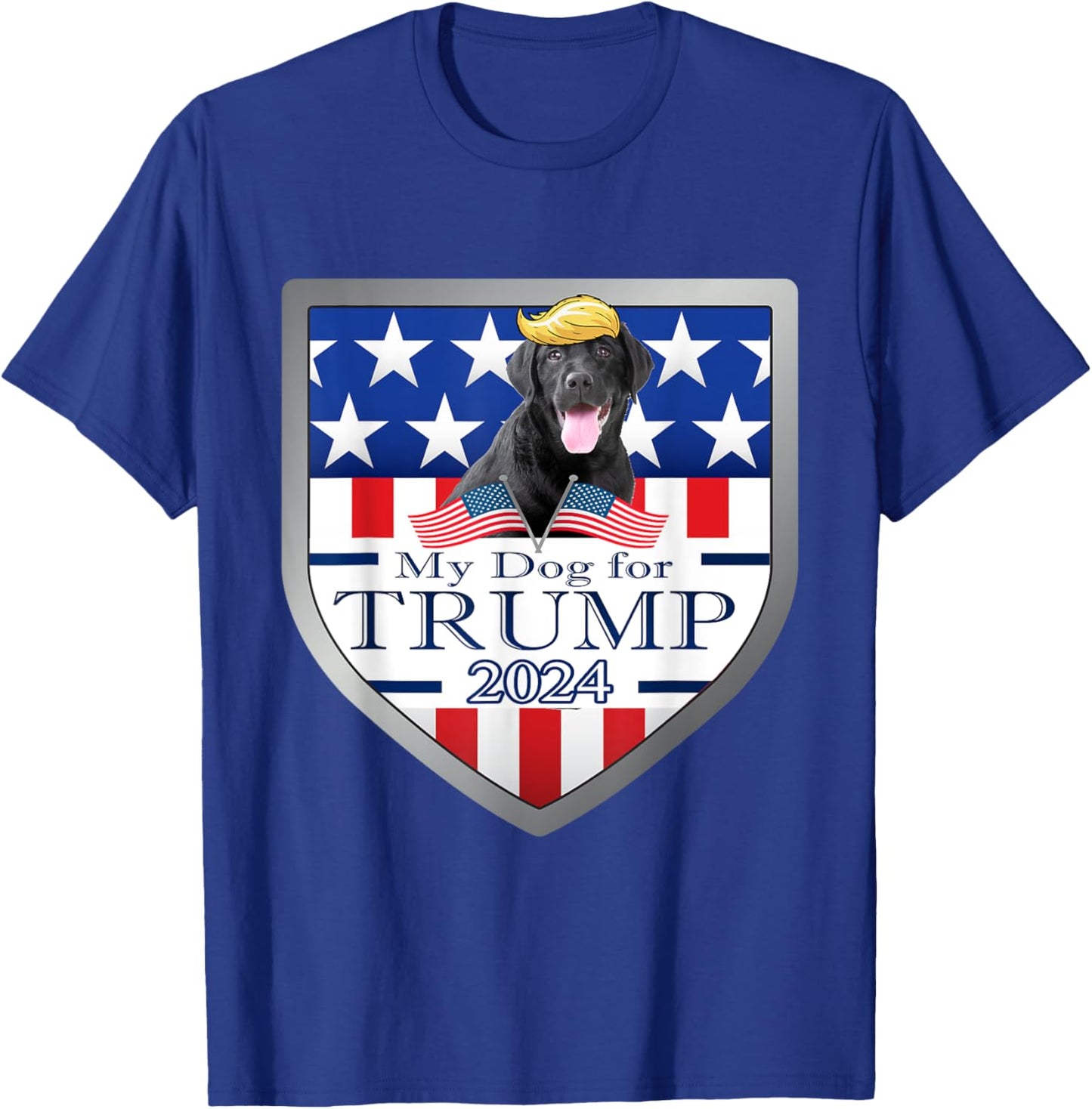 My Dog For Trump 2024 Black Lab Women T-Shirt - T-Shirt | Royal