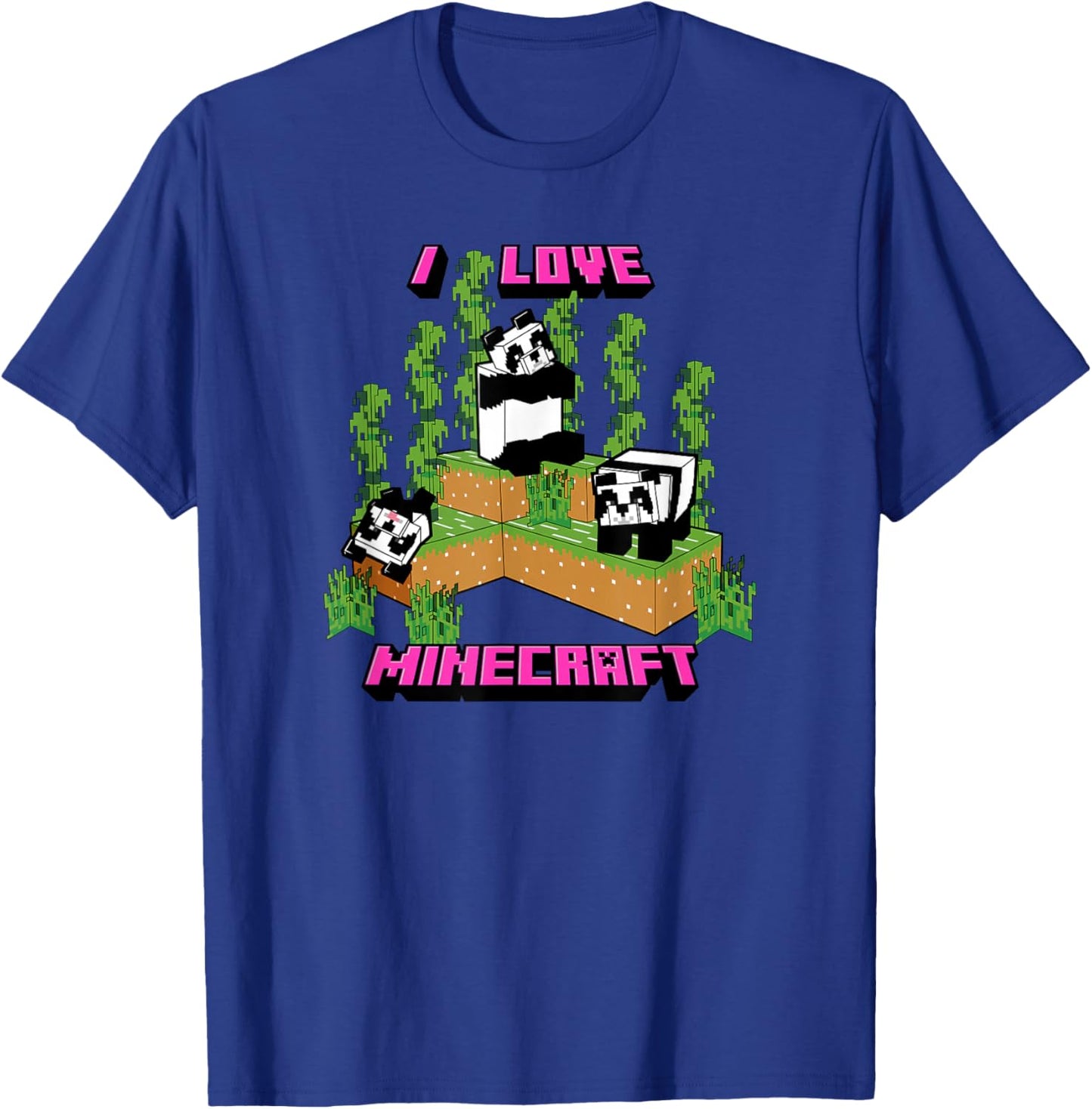 Minecraft Panda Love Poster T-Shirt - T-Shirt | Royal