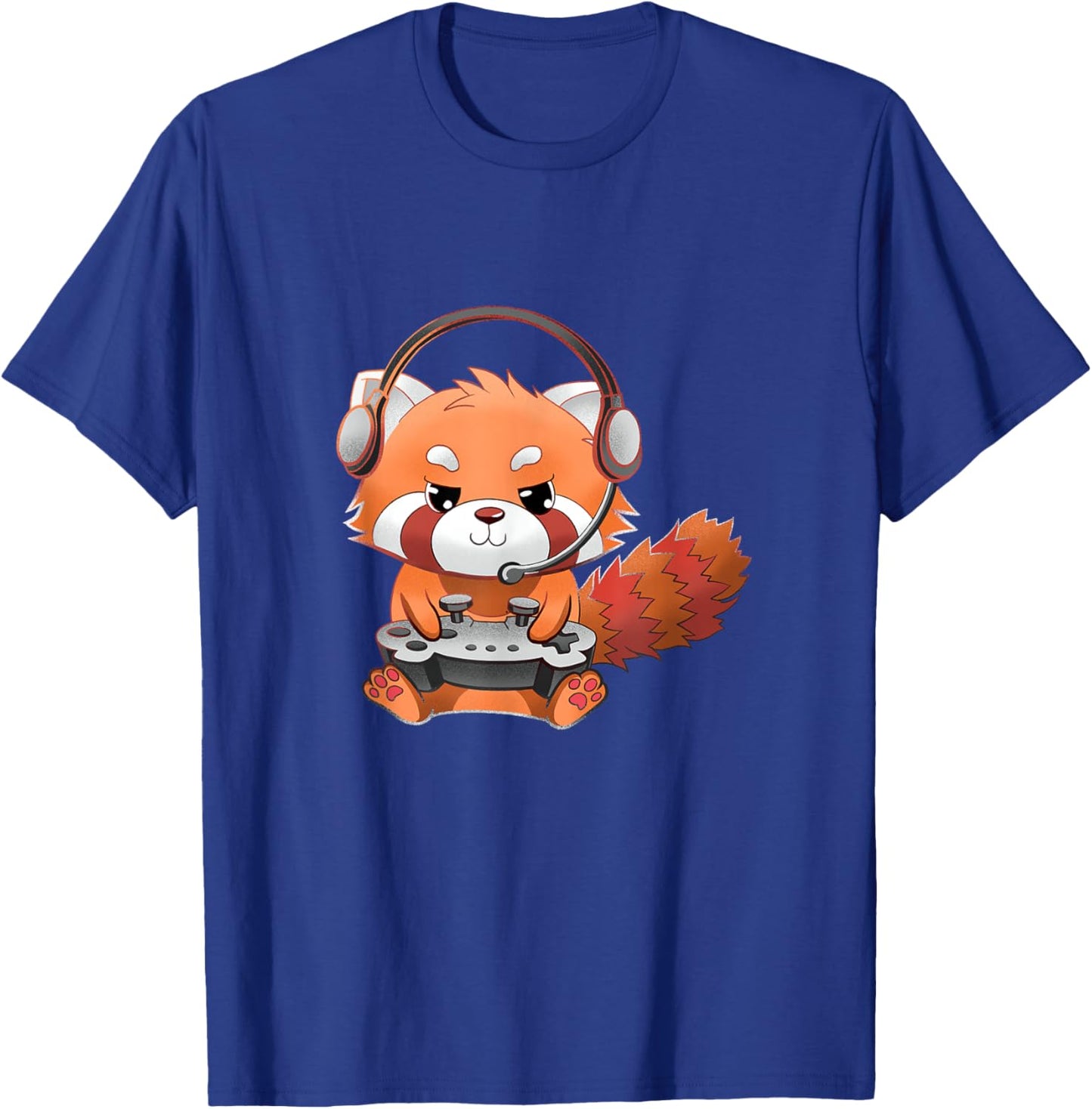 Cute Red Panda Gamer Funny Gaming Red Panda Lover T-Shirt - T-Shirt | Royal