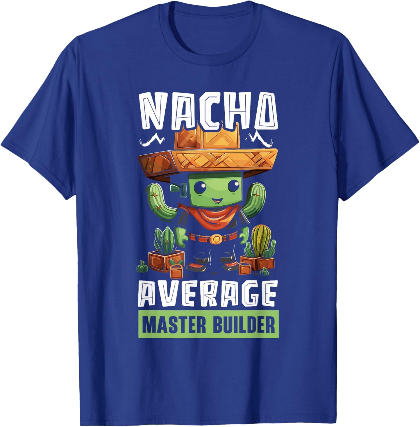 Master Builder Bricks Blocks Play Toys T-Shirt - T-Shirt | Royal