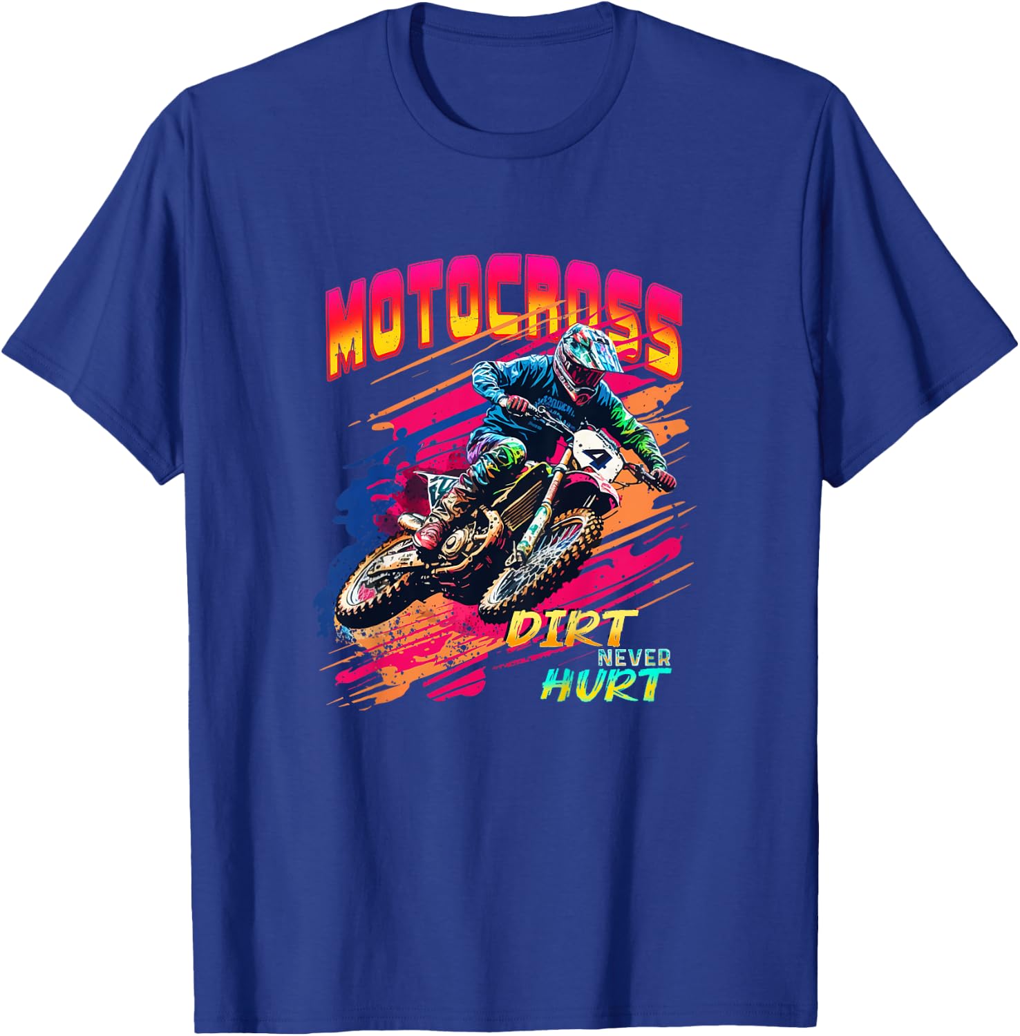 Motocross Supercross Race Dirt Bike Racing Dirt Never Hurt T-Shirt - T-Shirt | Royal