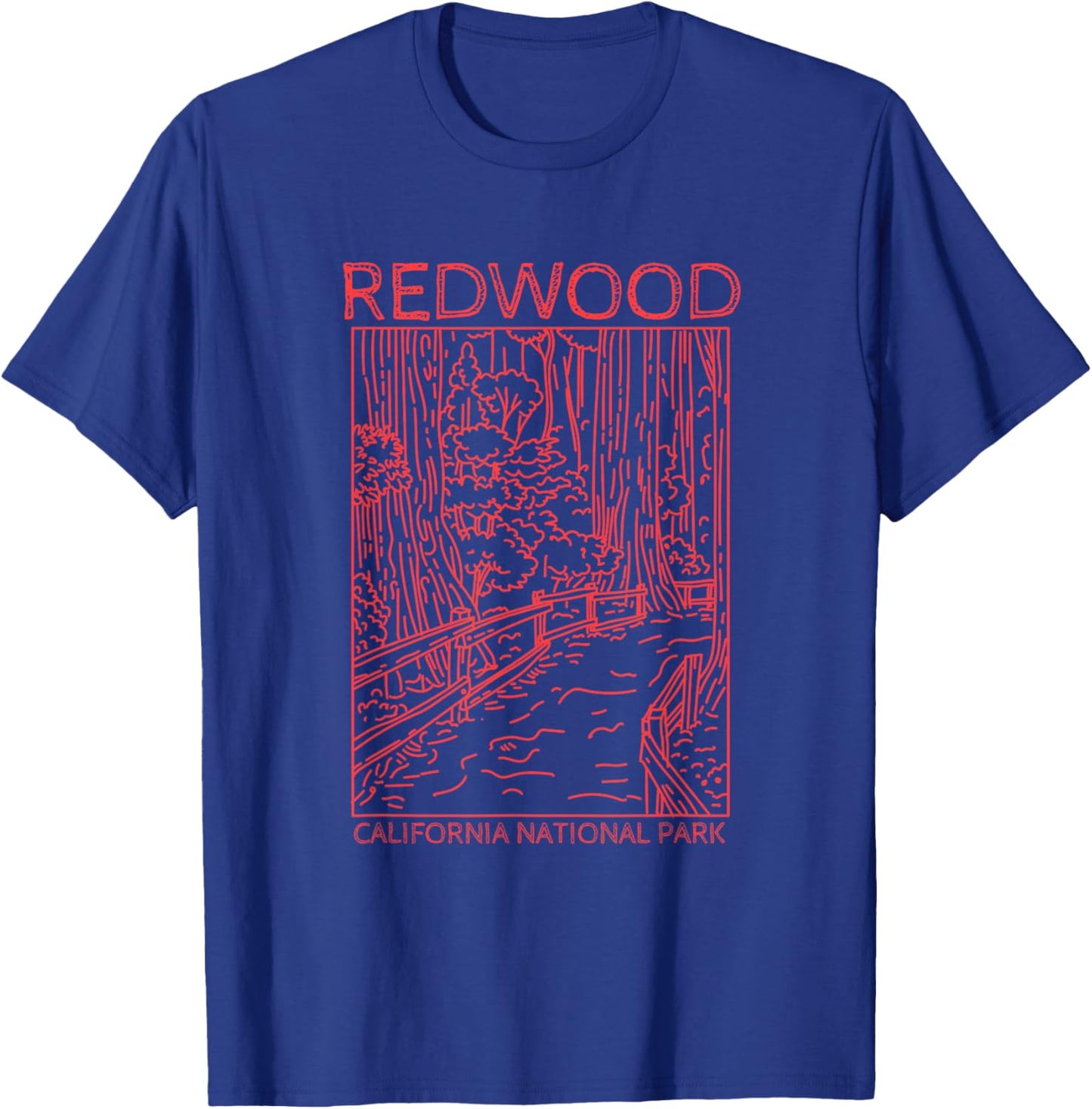 Redwood National Park California T-Shirt - T-Shirt | Royal
