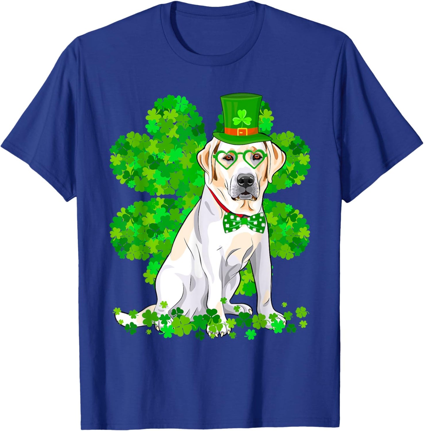 Labrador Dog St. Patrick's Day Cute Shamrock T-Shirt - T-Shirt | Royal