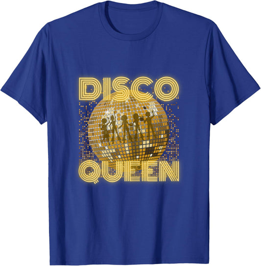 Disco Queen - 70's Disco Vintage Retro Seventies Costume T-Shirt - T-Shirt | Royal