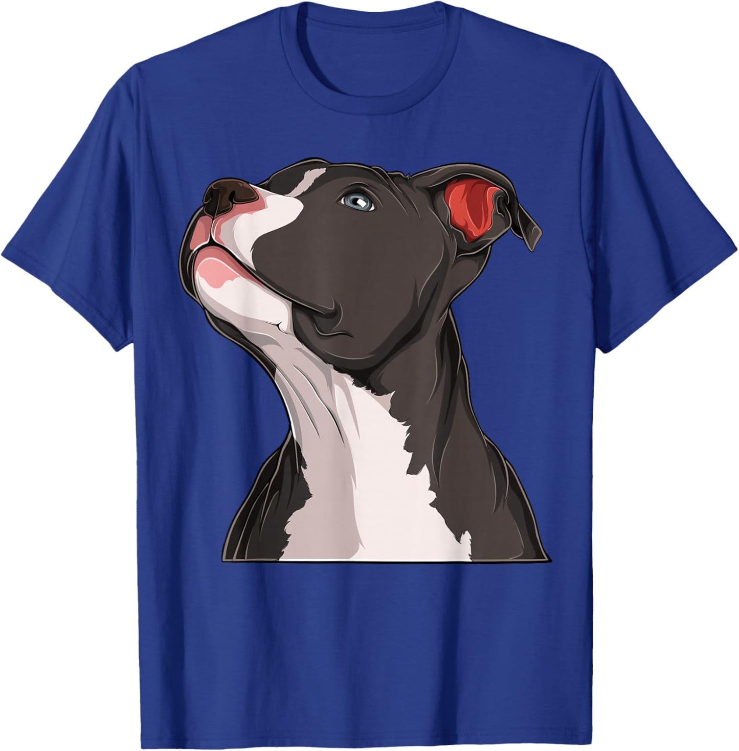 American Pit Bull Pitbull Terrier Dog Head Dog Canine T-Shirt - T-Shirt | Royal