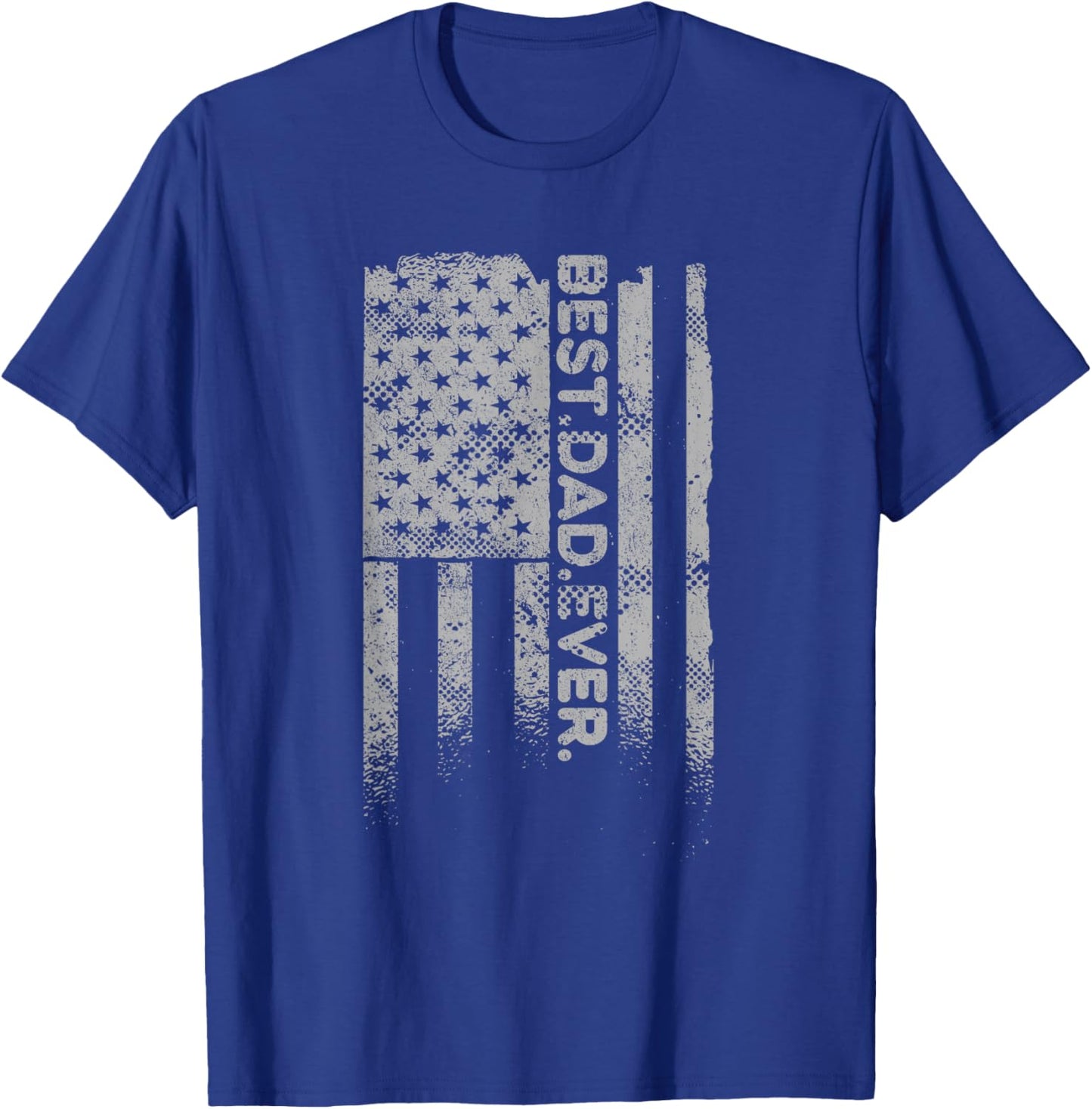 Best Dad Ever American Flag T-Shirt - T-Shirt | Royal