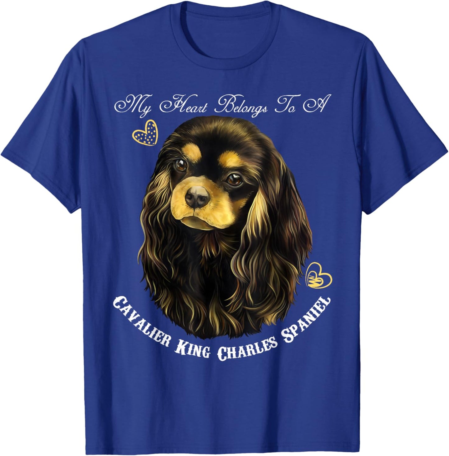 King Charles Spaniel, Black Tan Cavalier Spaniel T-Shirt - T-Shirt | Royal