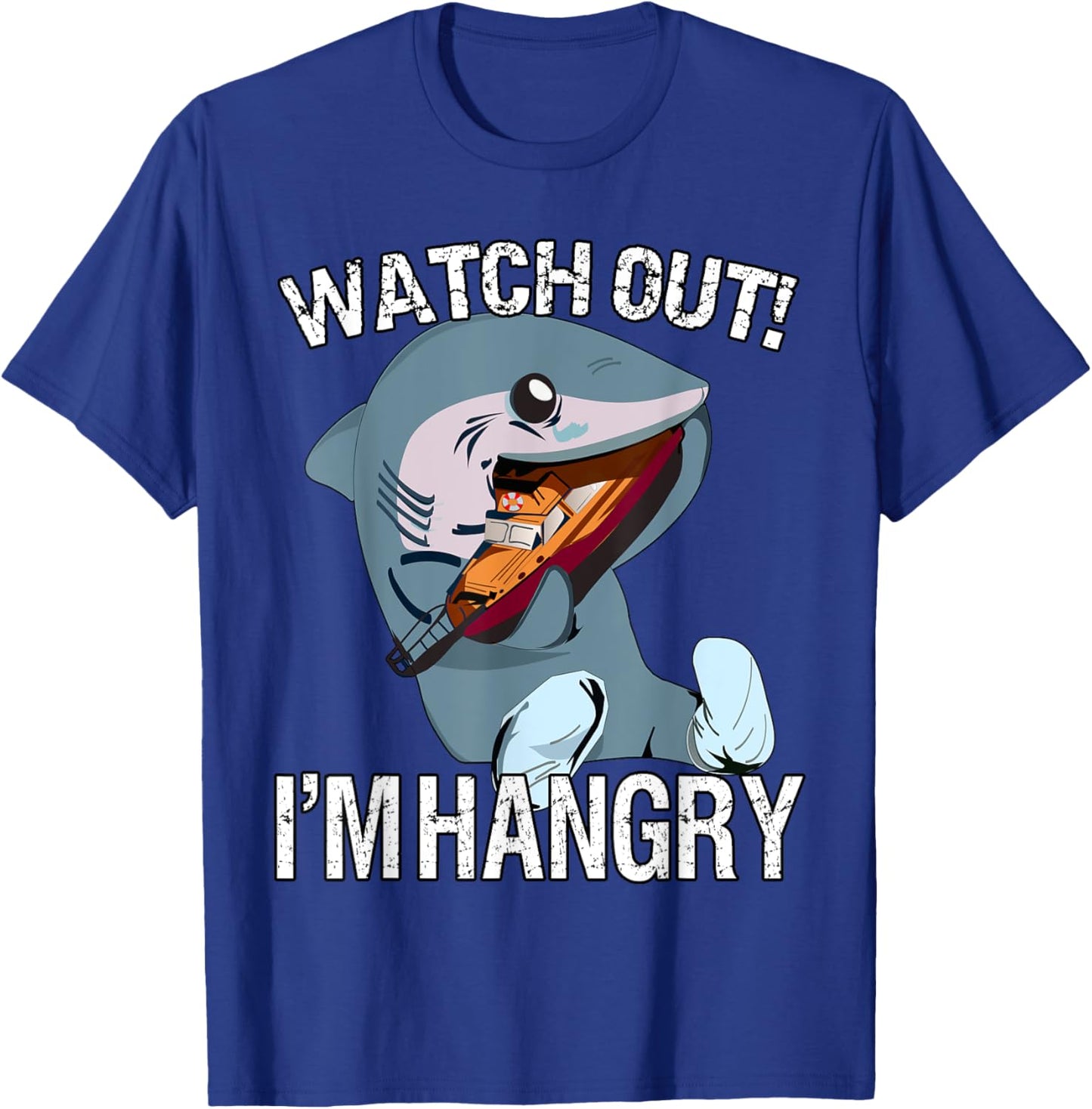 Funny Watch Out! I'm Hangry Cute Hangry Shark T-Shirt - T-Shirt | Royal