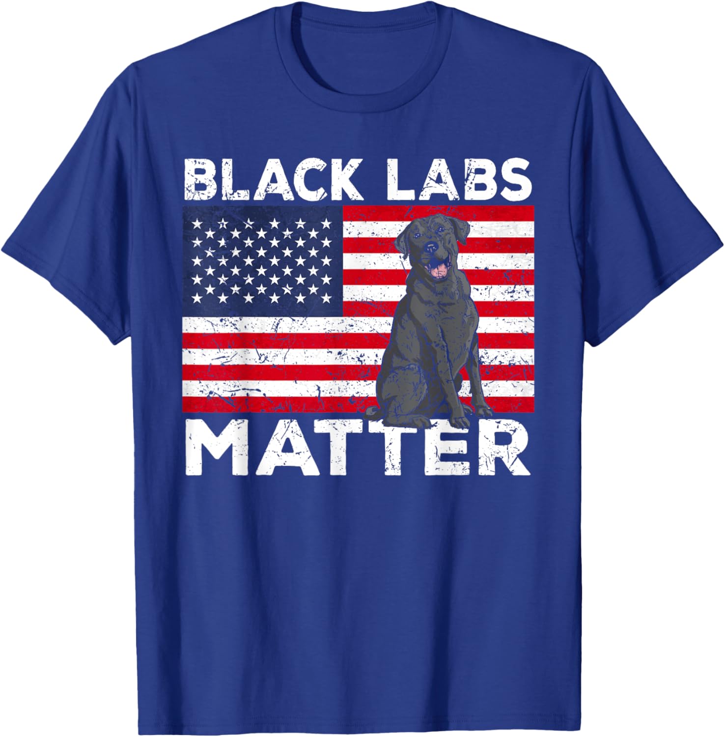 Black Labs Matter Parody Labrador Dog 4th Of July T-Shirt - T-Shirt | Royal