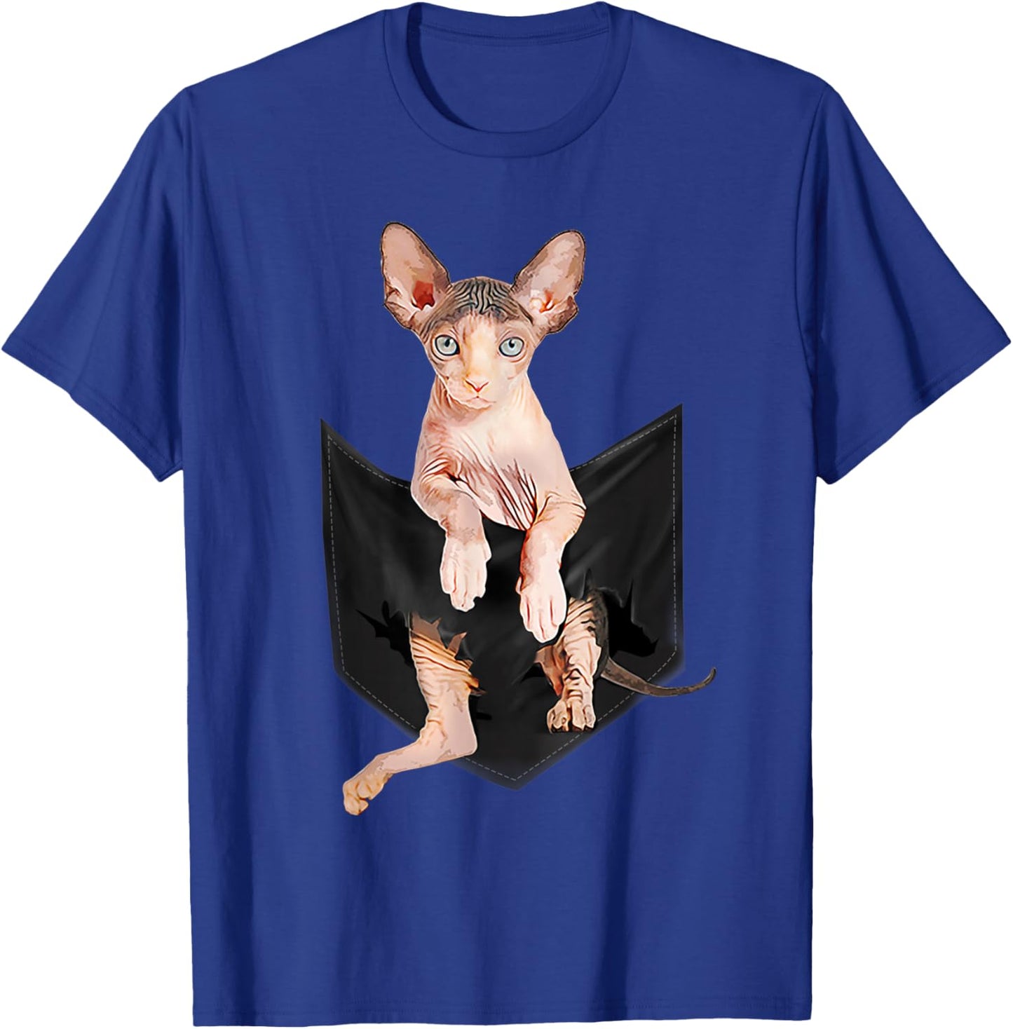 Sphynx Cat in Pocket Cats Shirt Gifts T-Shirt - T-Shirt | Royal