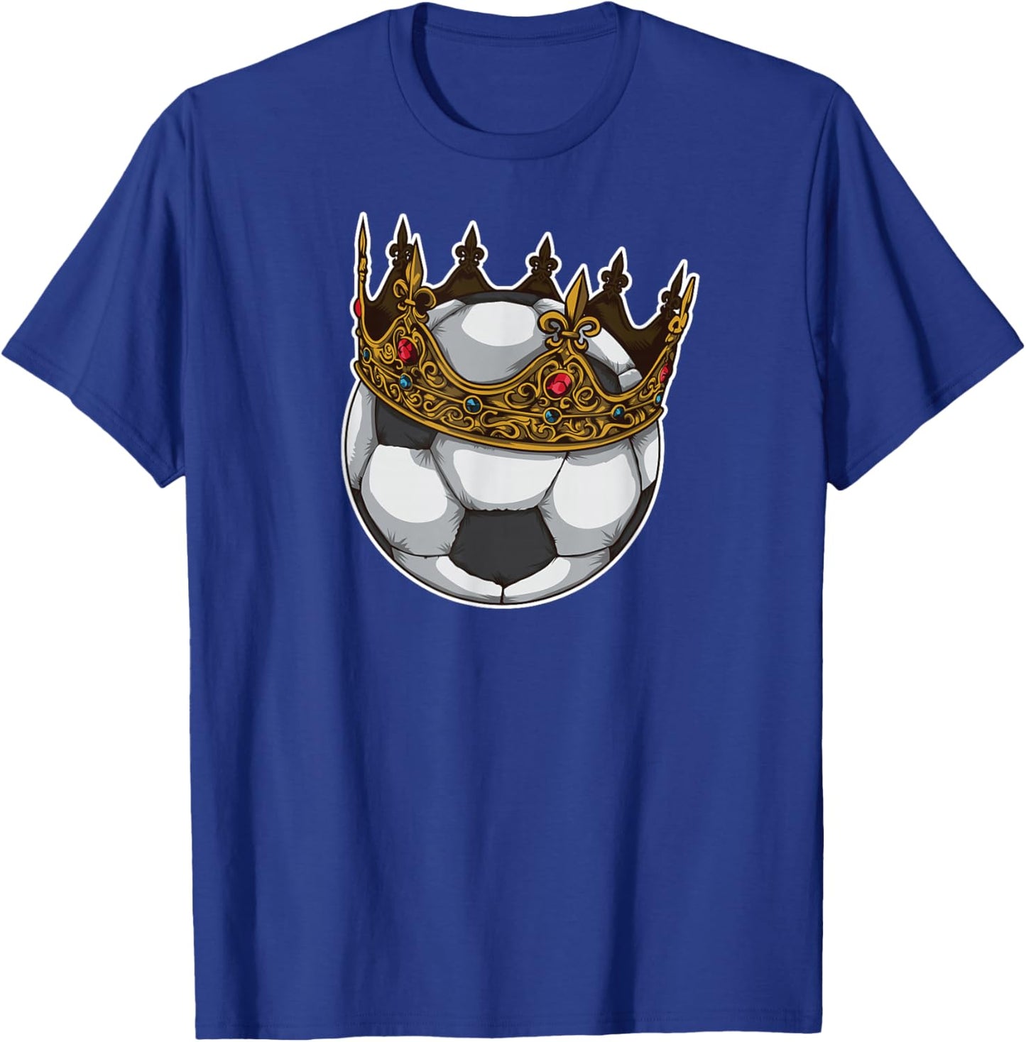 Soccer King Crown Best Player Award Funny T-Shirt - T-Shirt | Royal
