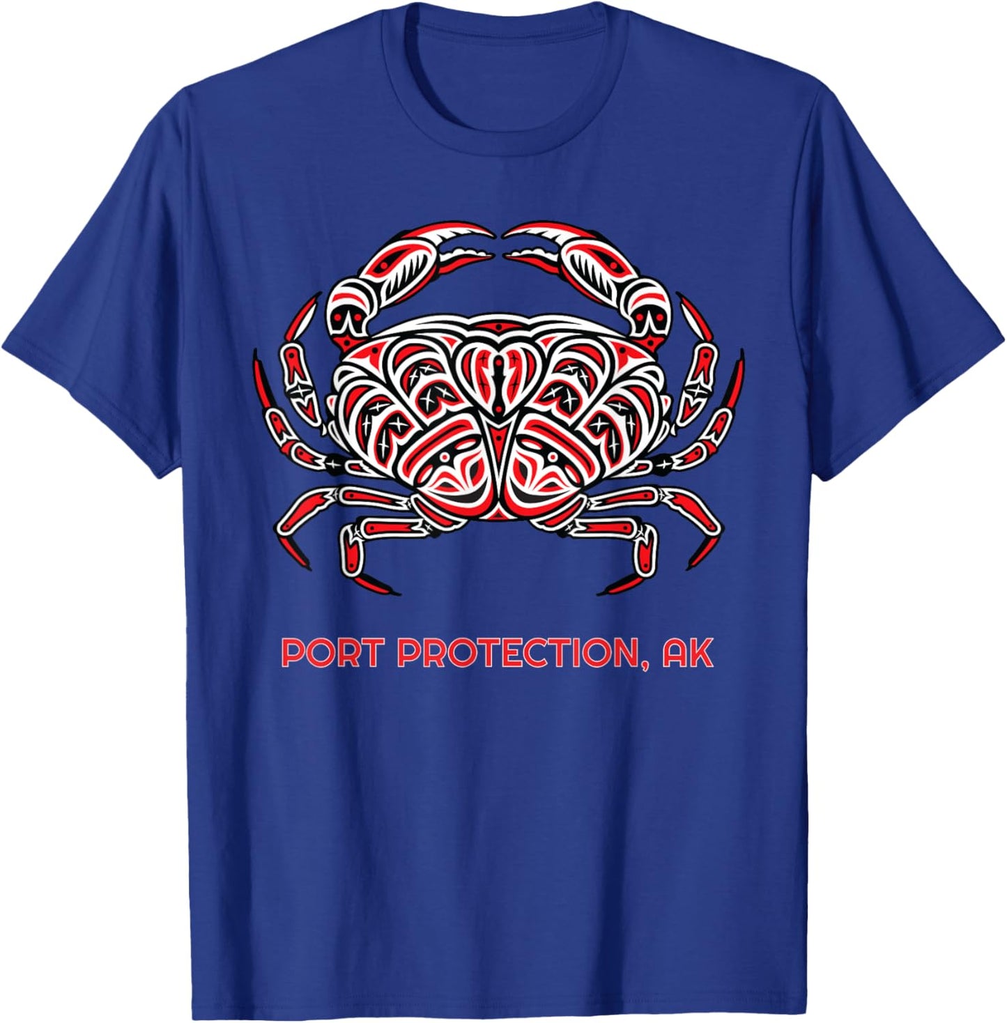Port Protection Alaska Dungeness Crab Native American T-Shirt - T-Shirt | Royal