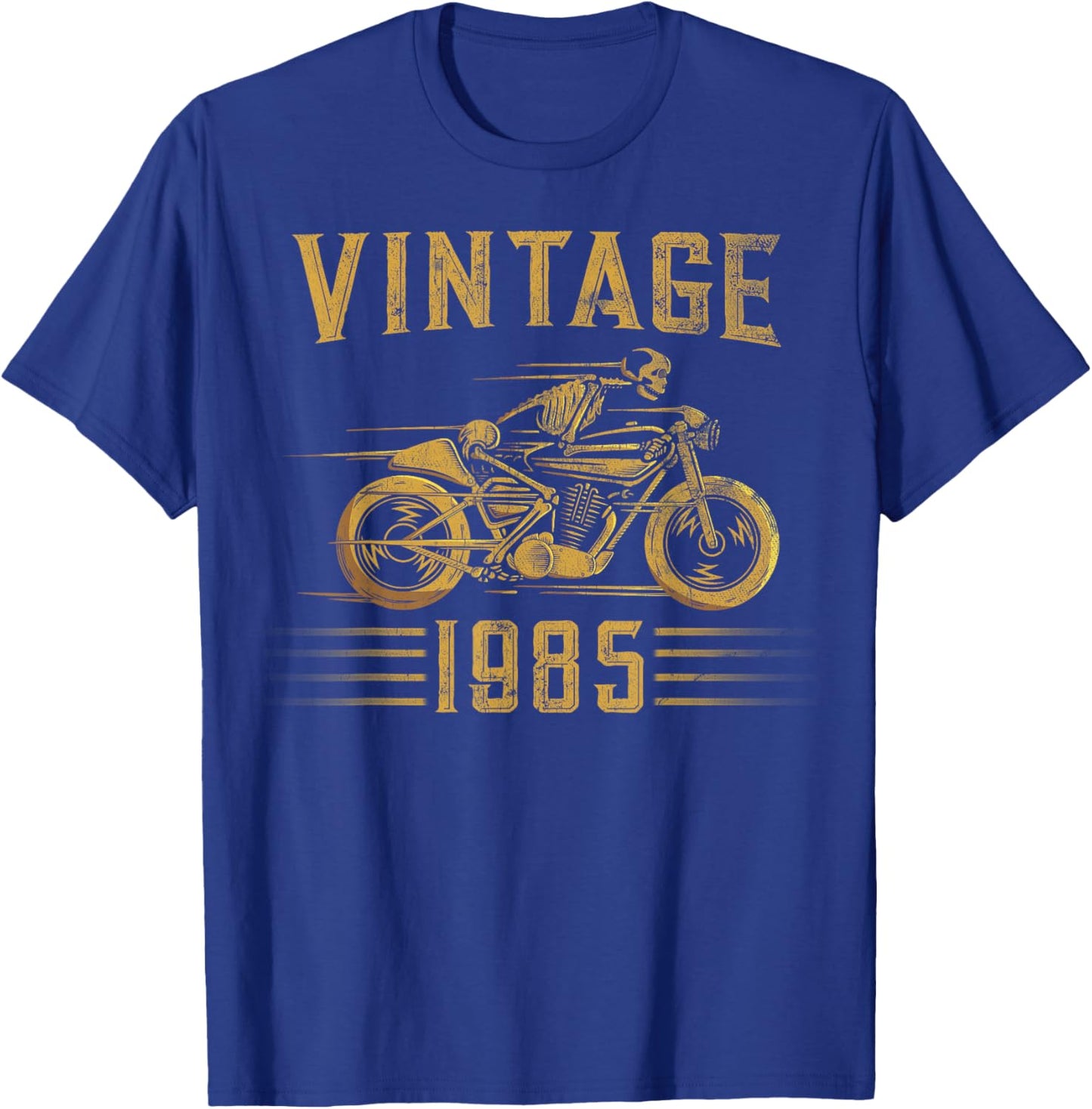 Vintage 1985 biker motorcycle T-Shirt - T-Shirt | Royal