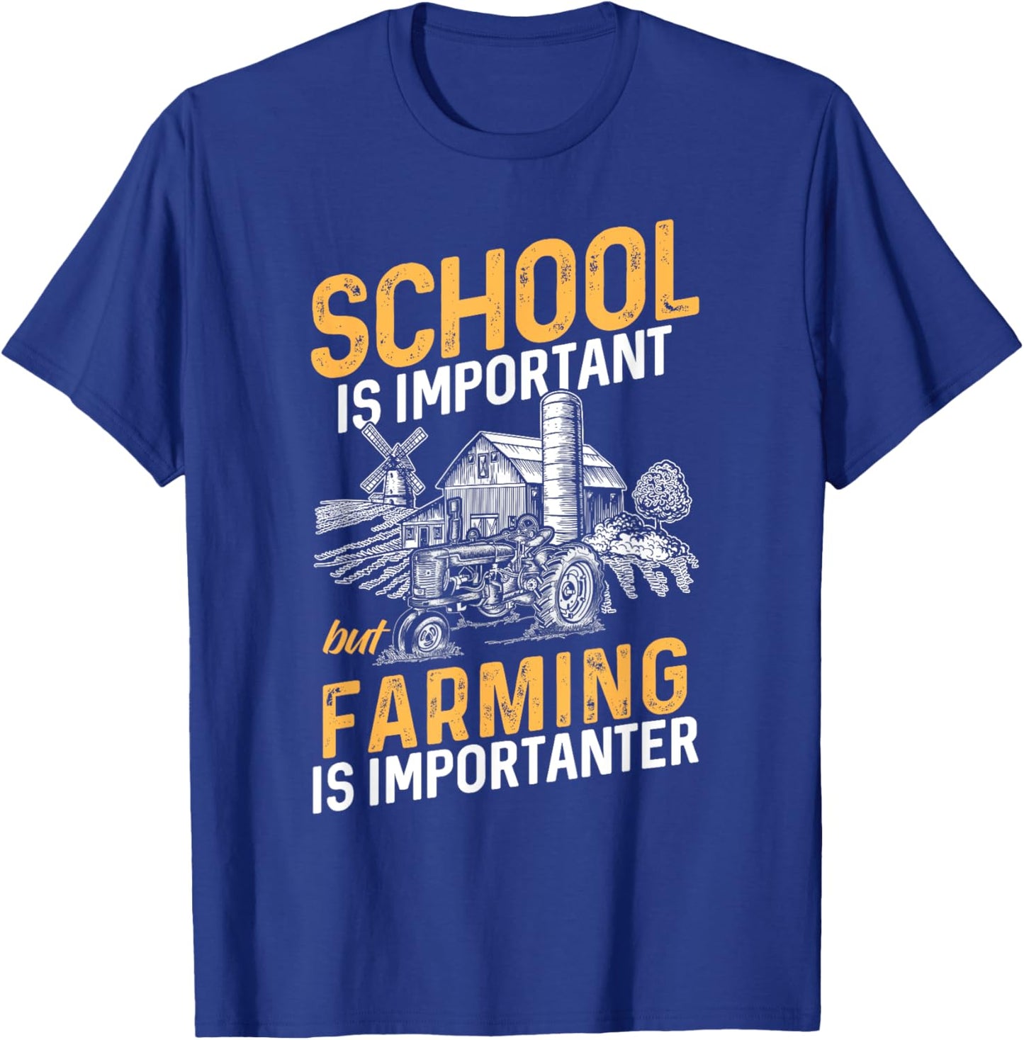 Funny Farmer Shirt Teen Boy Tractor Lover Rancher T-Shirt - T-Shirt | Royal