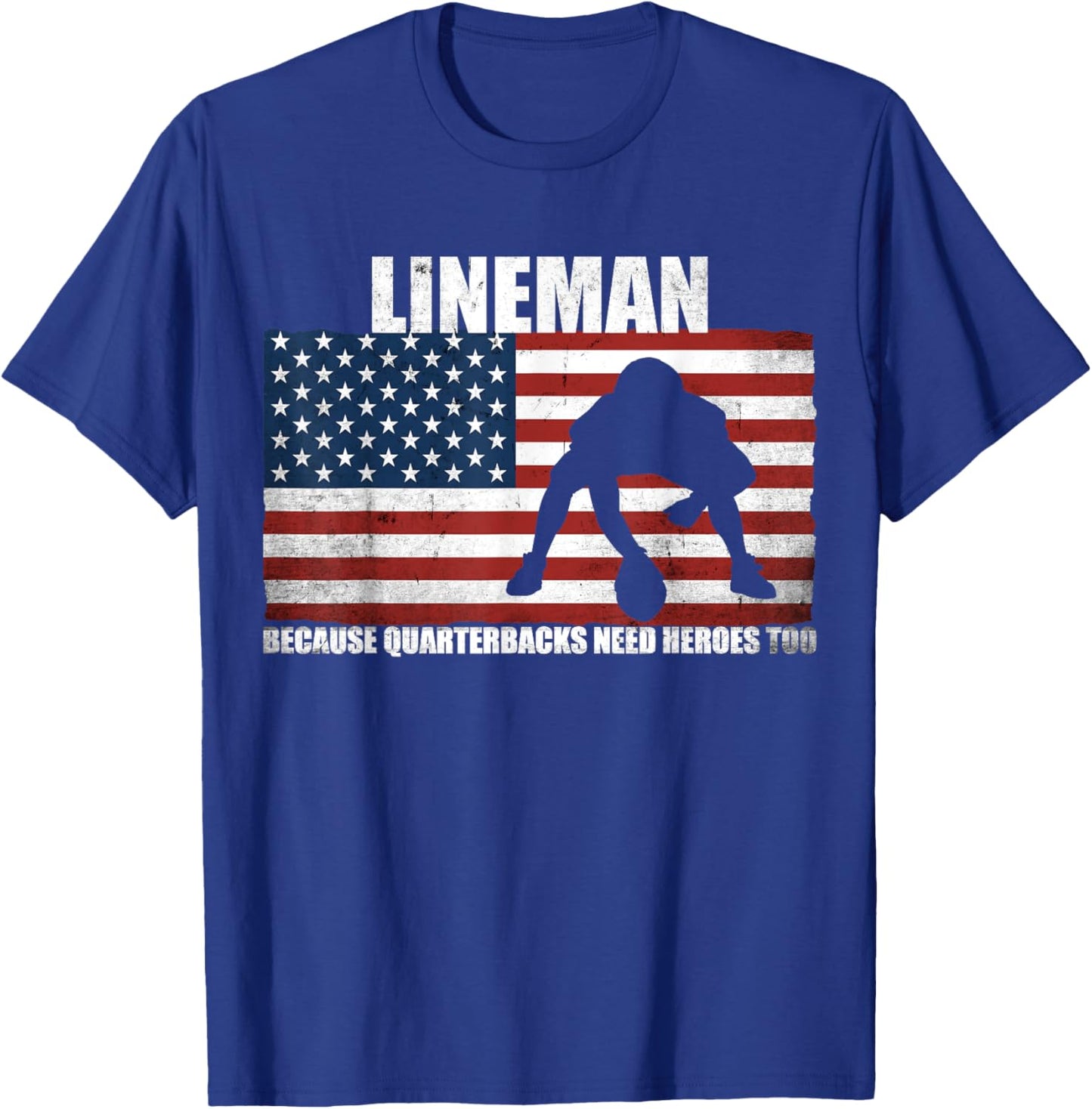 Funny Gift Football Player Lineman Football T-Shirt - T-Shirt | Royal