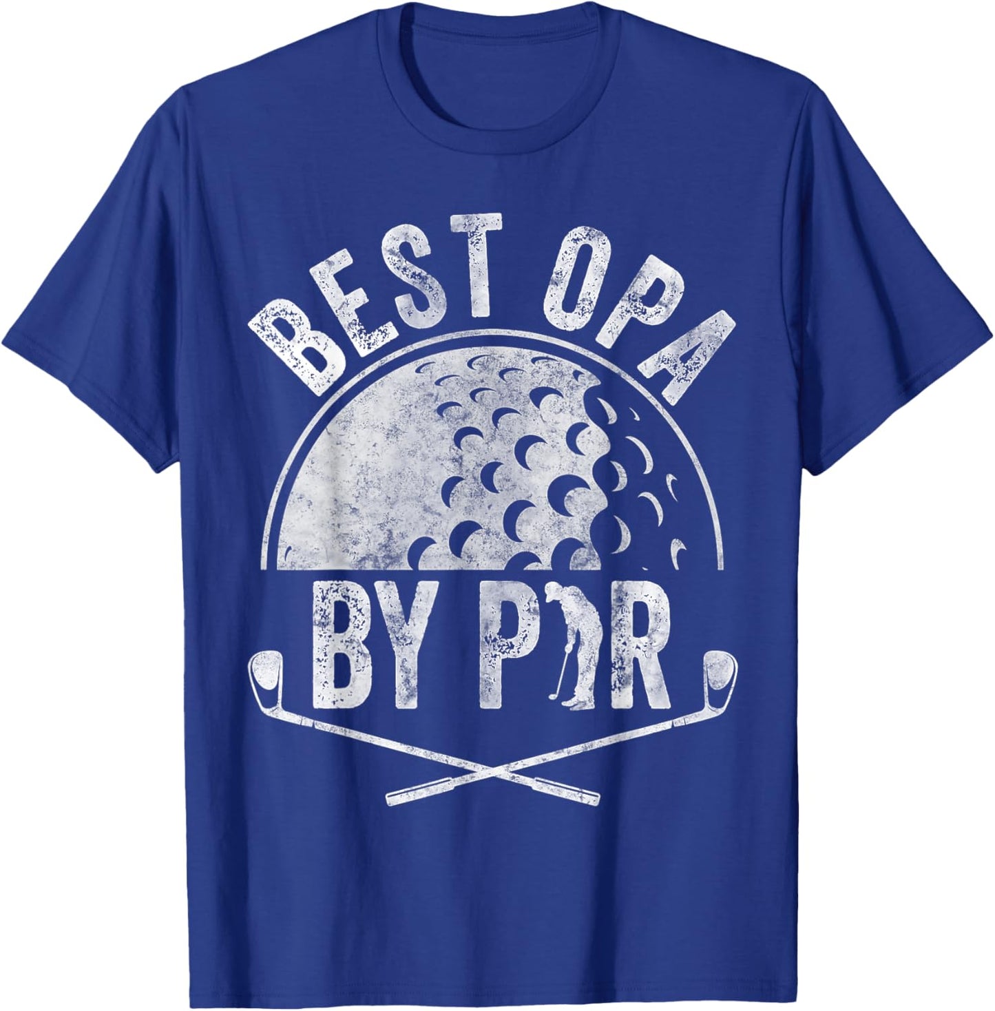 Golf Lover Sports Father's Day Golfer Best Opa By Par T-Shirt - T-Shirt | Royal