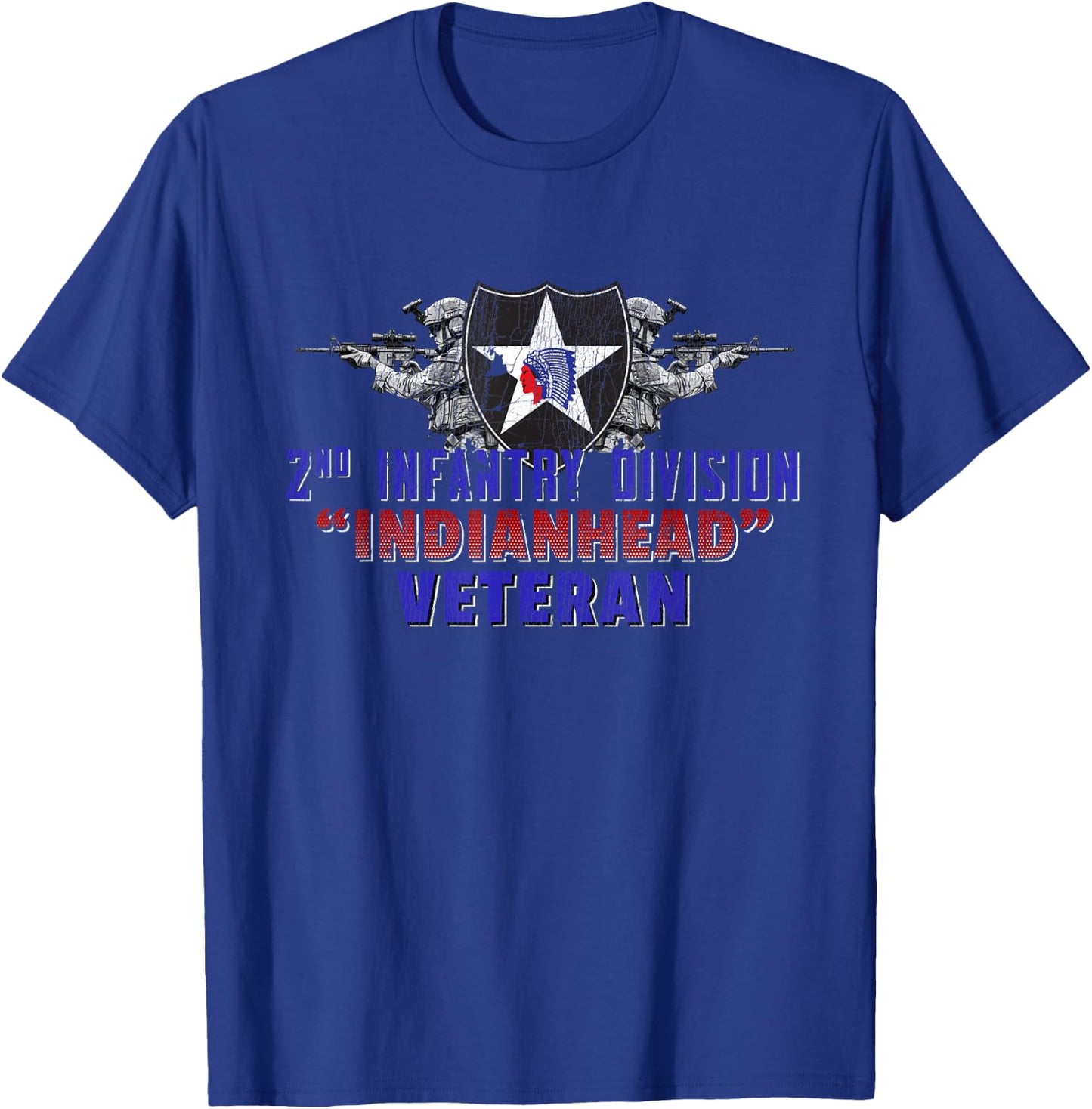 2nd Infantry Division 2nd ID 2ID Camp Humphreys Indianhead T-Shirt - T-Shirt | Royal