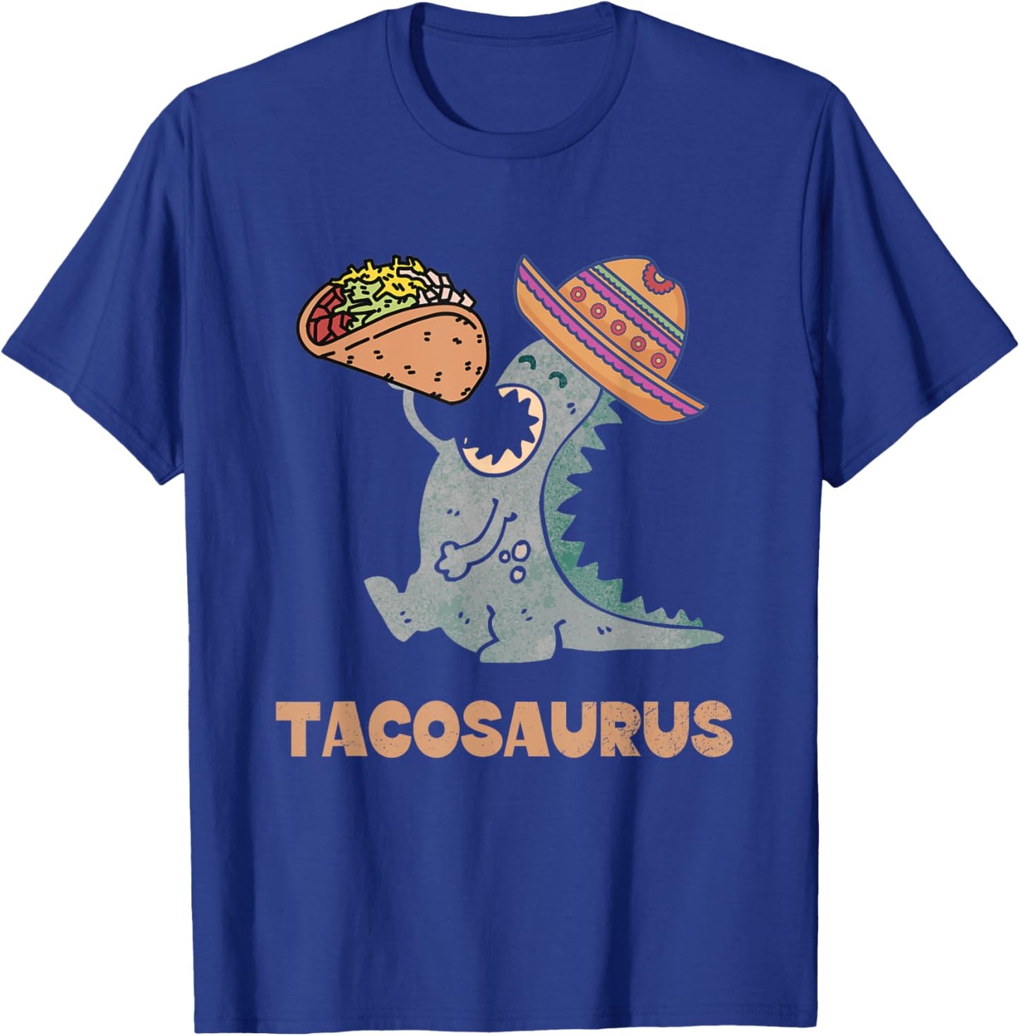Tacosaurus Taco Lover Funny Mexican Food Dinosaur T-Shirt - T-Shirt | Royal