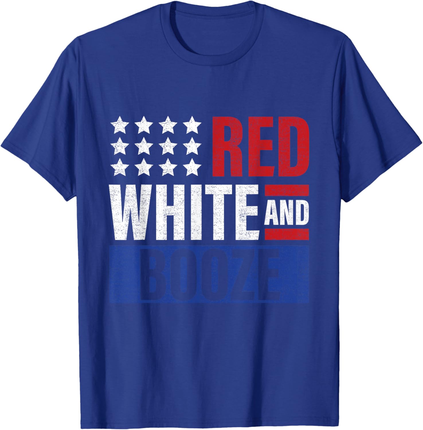 Red White and Booze Shirt Women Men 4th July Drinking T-Shirt - T-Shirt | Royal