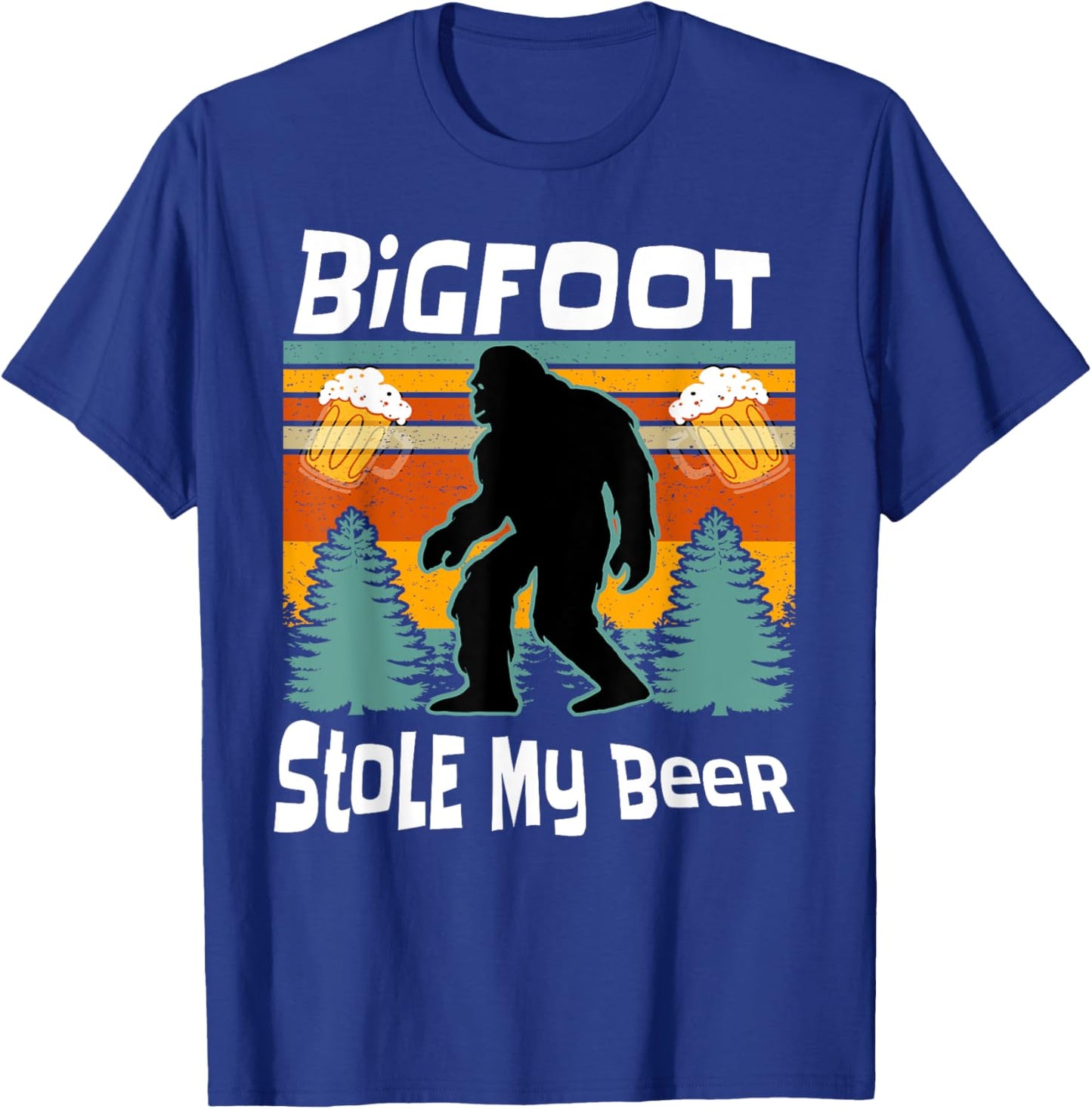 Bigfoot Stole My Beer Funny Yeti Yowi Sasquatch Drinking T-Shirt - T-Shirt | Royal