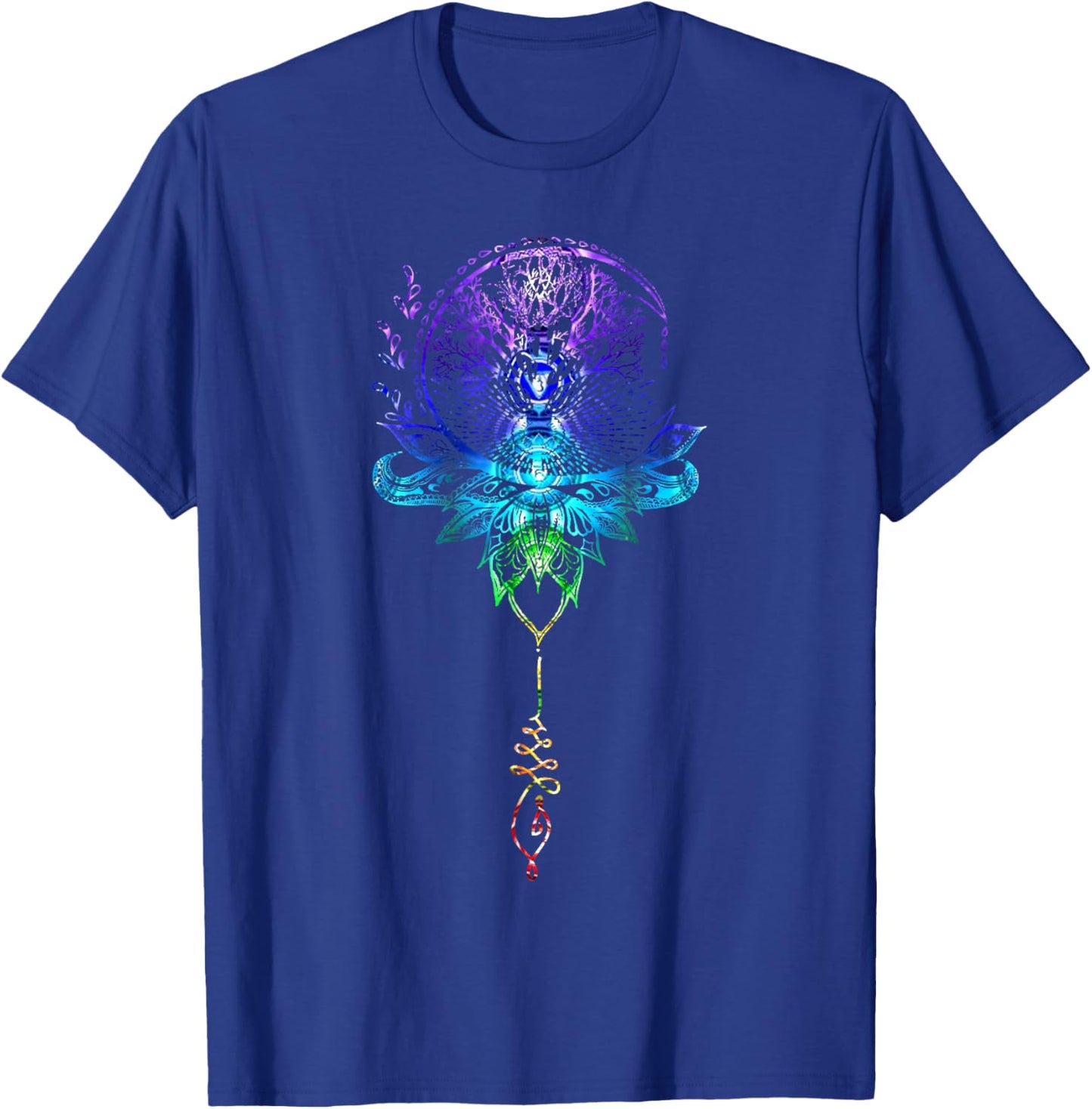 Mandala Lotus Unalome Tree of Life Chakra T-Shirt - T-Shirt | Royal