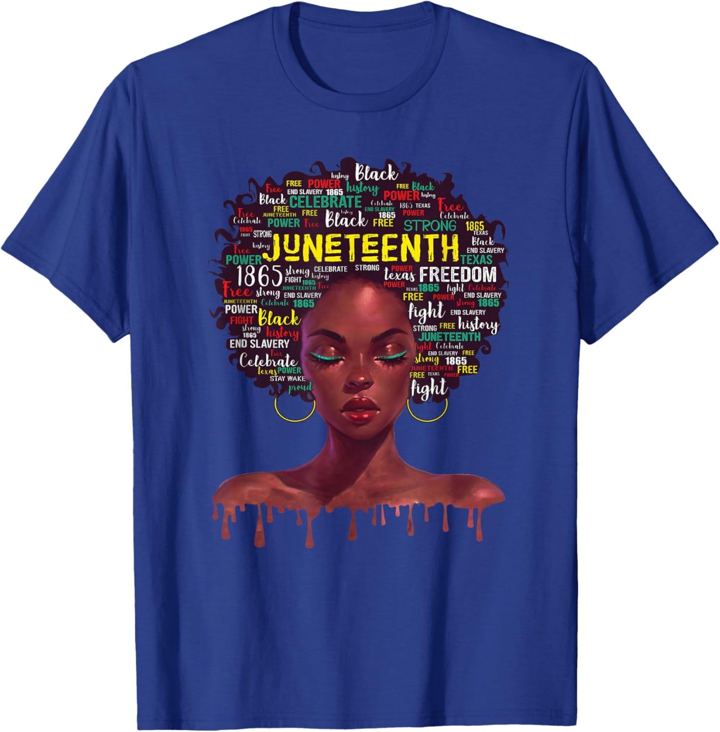 Juneteenth shirts Afro Beautiful Black Pride 2024 T-Shirt - T-Shirt | Royal