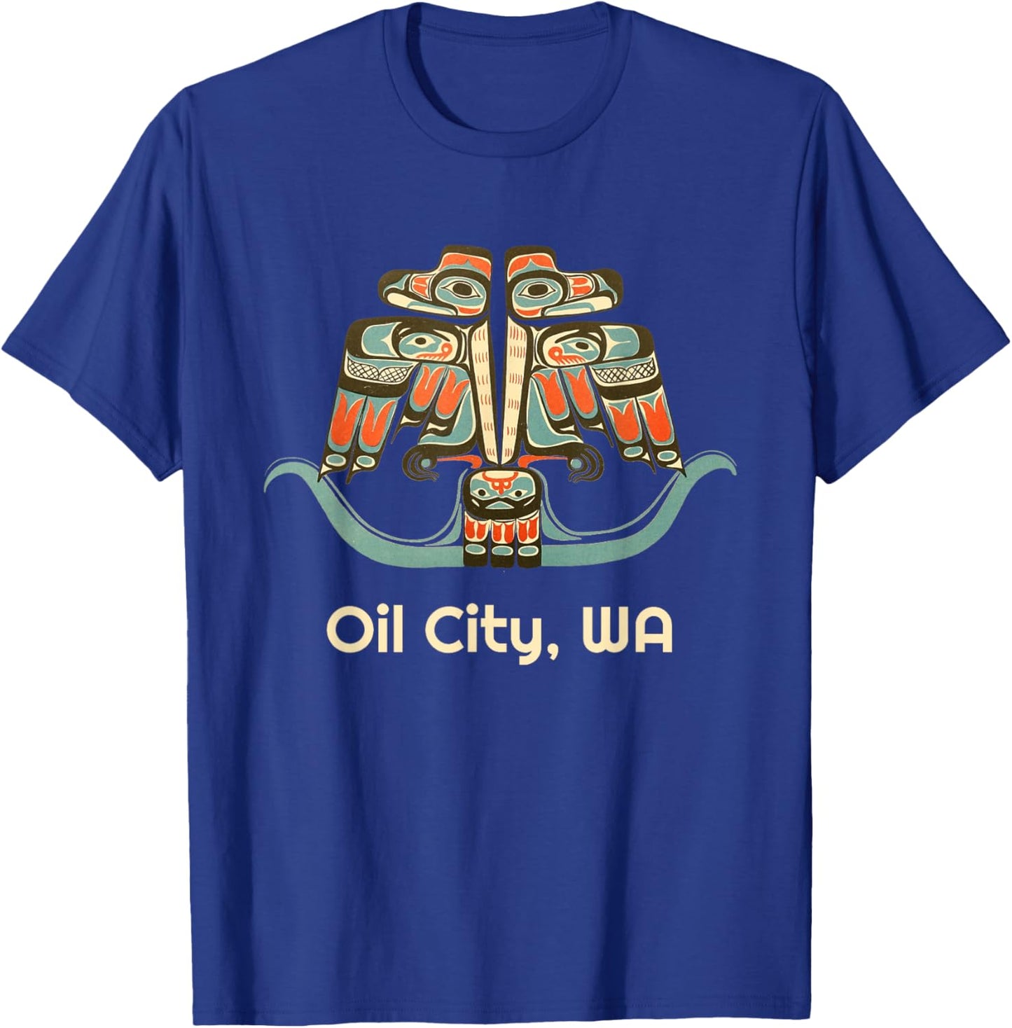 Oil City Washington Thunderbird NW Native American T-Shirt - T-Shirt | Royal
