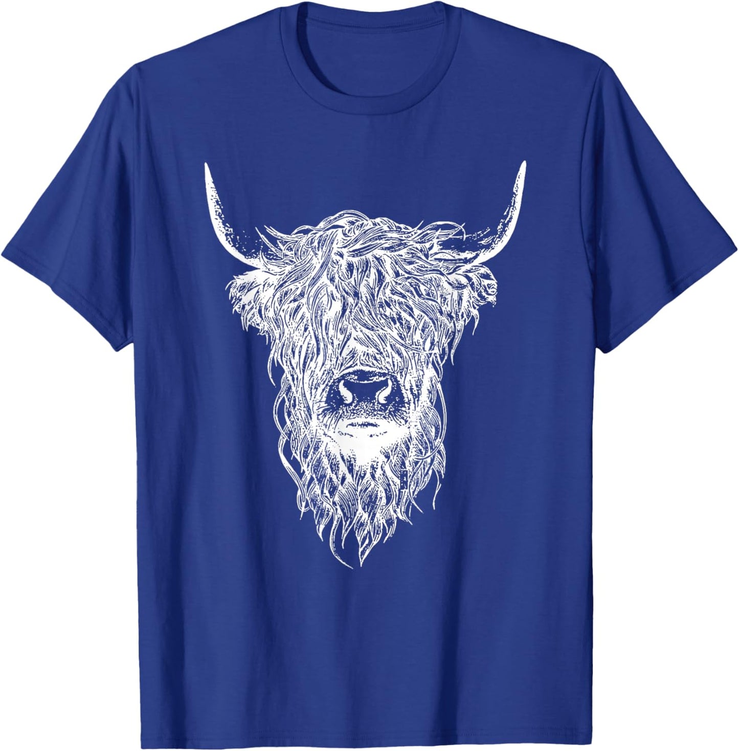 Scottish Highland Cattle Kyloe Domestic Cattle Animals Cow Motif T-Shirt - T-Shirt | Royal