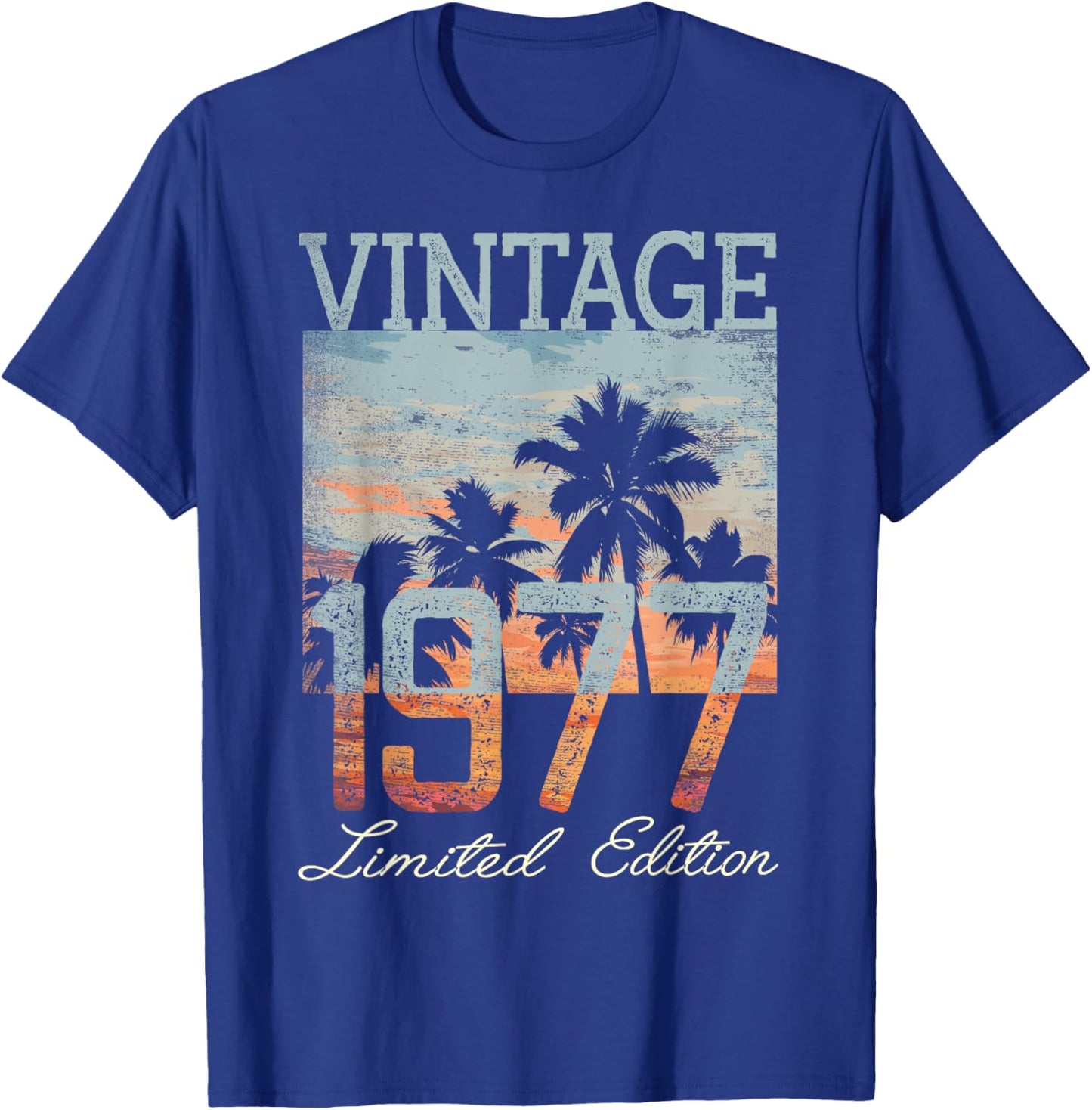 Vintage 1977 Limited Edition 48 Year Old Gifts 48th Birthday T-Shirt - T-Shirt | Royal