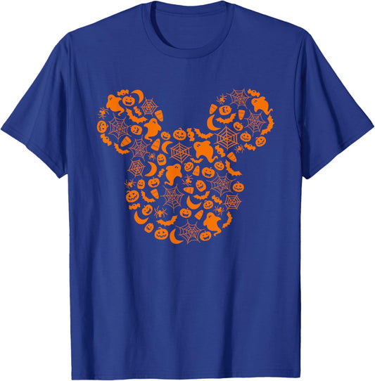 Disney Mickey Mouse Halloween Silhouette T-Shirt - T-Shirt | Royal