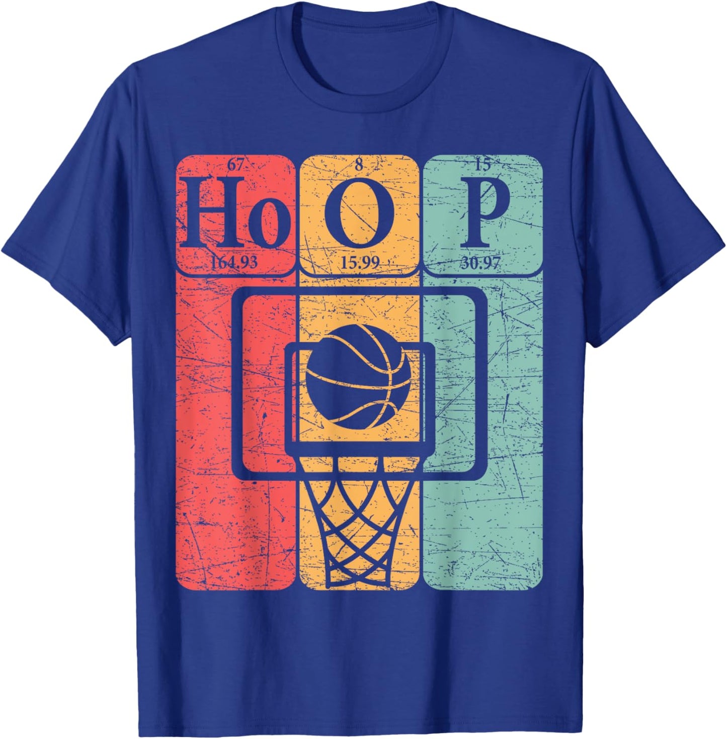 Basketball Periodic Table Elements Science Nerd Basketballer T-Shirt - T-Shirt | Royal