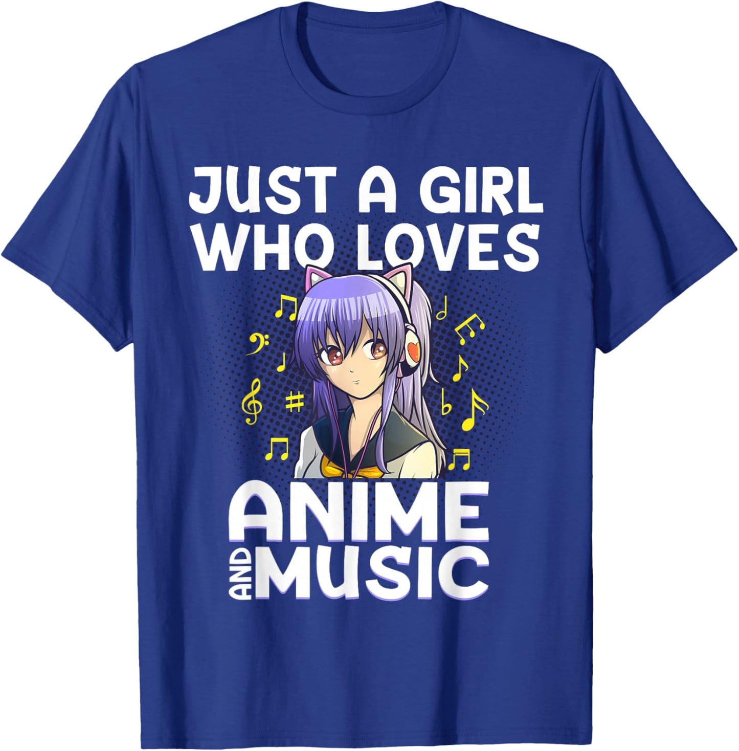 Anime Art Teen Girls Anime Merch Music Anime Lover Small T-Shirt - T-Shirt | Royal