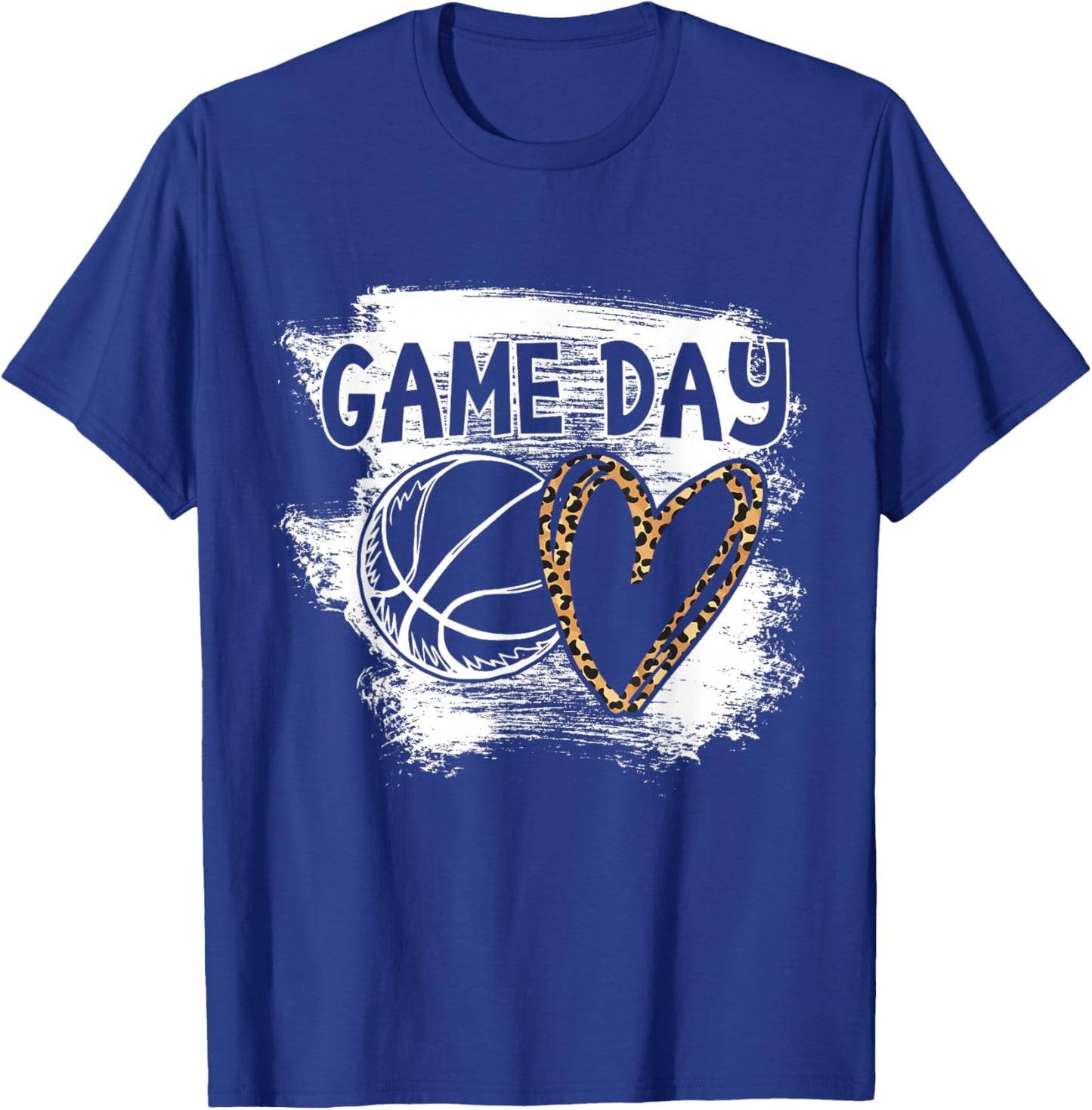 Basketball Player Game Day Leopard Cheetah Basketball Fan Small T-Shirt - T-Shirt | Royal