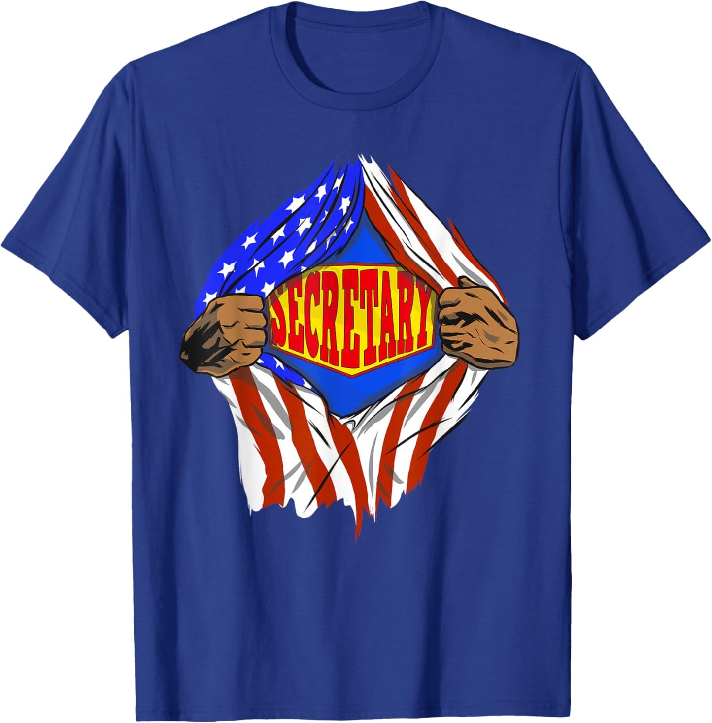 Funny Super Secretary Hero Job T-Shirt - T-Shirt | Royal